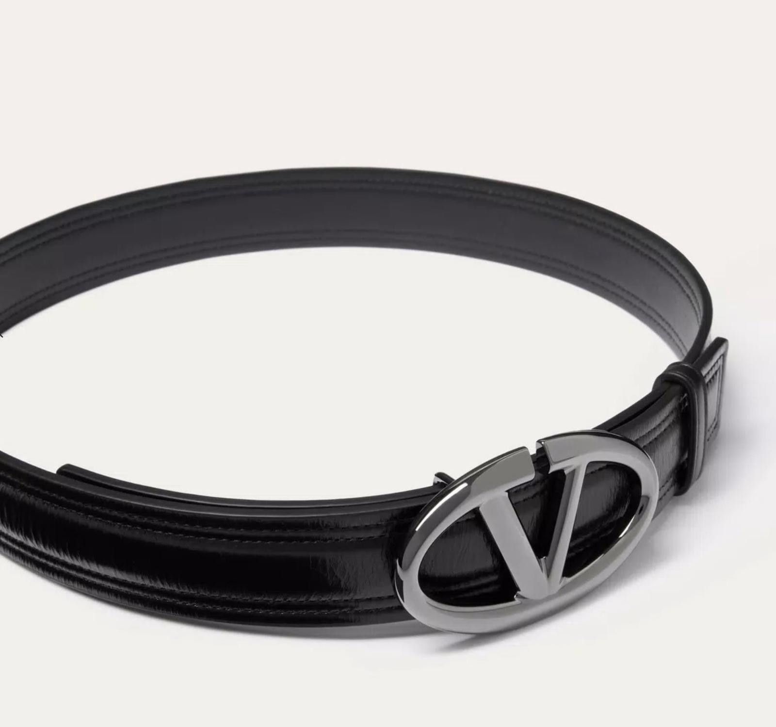 Valentino Valentino The Bold Edition Vlogo Shiny Belt Size 75 Size ONE SIZE - 4 Thumbnail