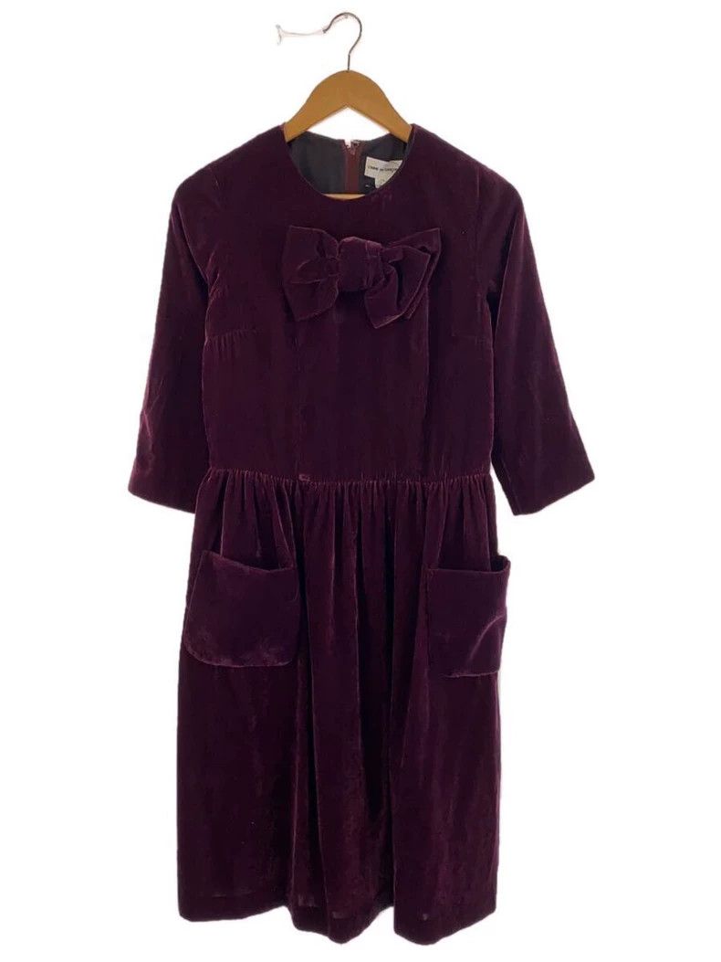 Comme des Garcons Comme Des Garcons Red Vintage Bow Velvet Dress Size S / US 4 / IT 40 - 1 Thumbnail