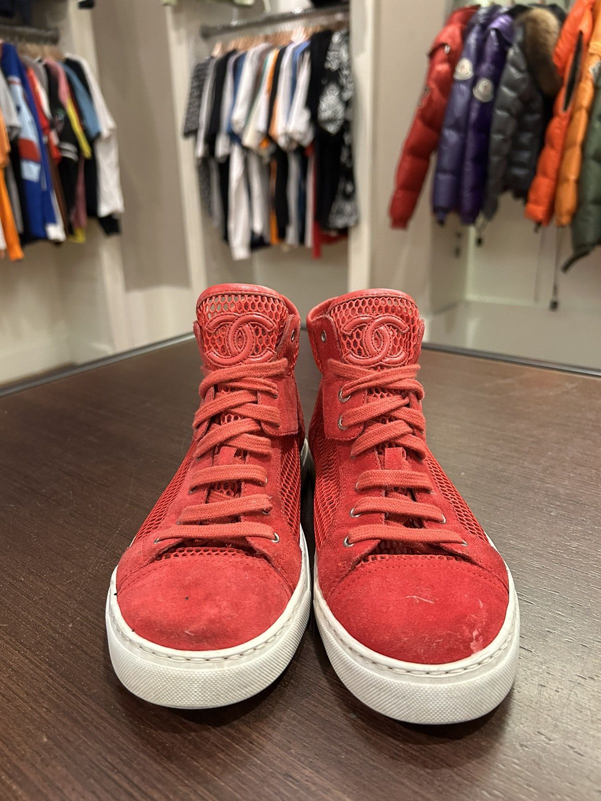 Chanel Chanel Mesh Suede High top Size US 6 / EU 39 - 5 Thumbnail