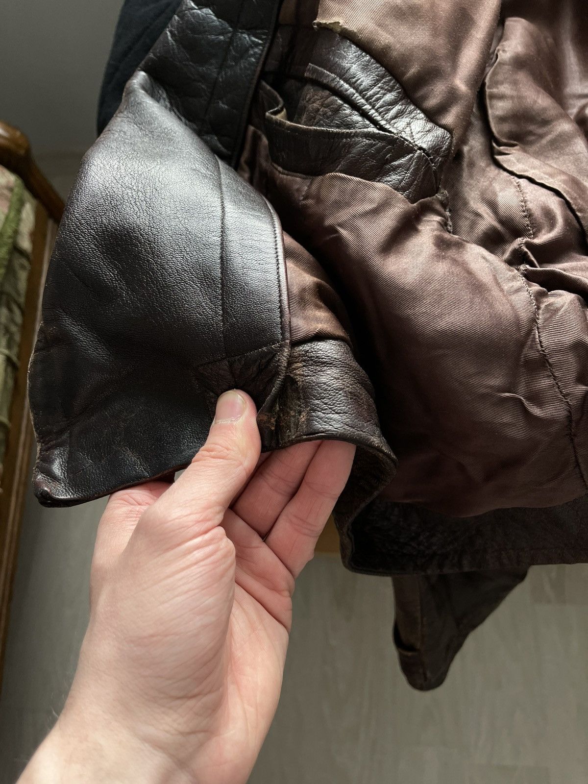 Vintage Vintage 1950's Germany Cowhide Leather Cropped Moto Jacket Size US L / EU 52-54 / 3 - 18 Thumbnail