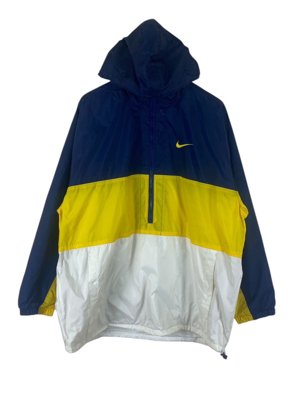 Vintage 90s Nike Small Swoosh Windbreaker Hoodie