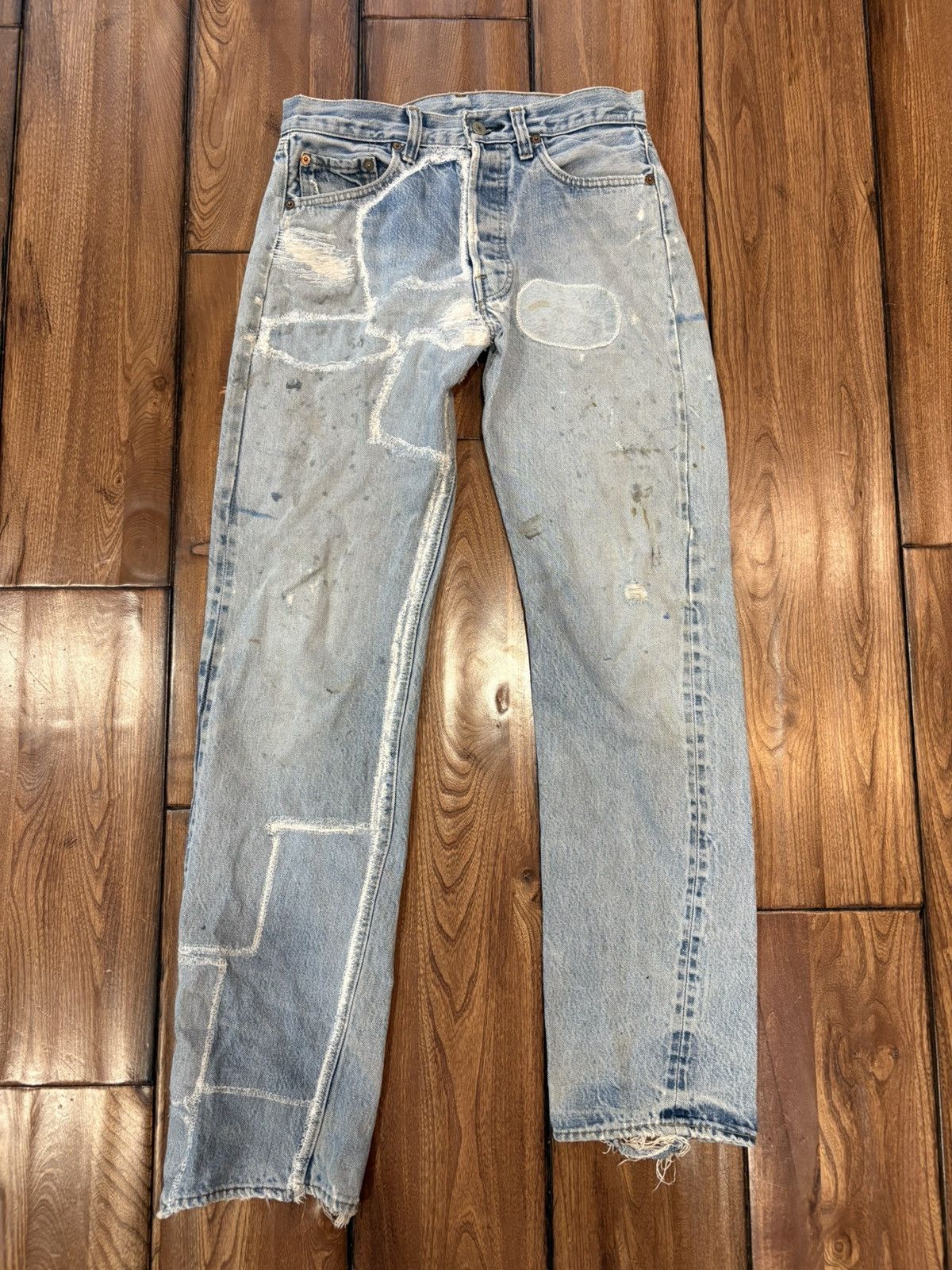 Levi's 70s/80s repaired selvedge USA levis 501 Size US 30 / EU 46 - 1 Thumbnail