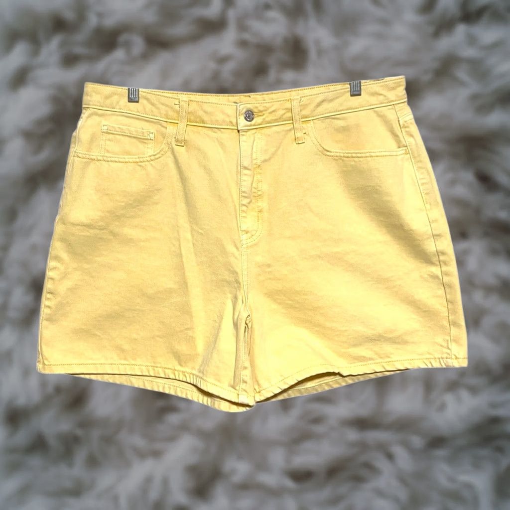 Vintage Wild Fable Denim Bermuda Shorts Womens 16 / 33R Light Yellow Highest Rise Summer Size 38" / US 16 / IT 52 - 1 Thumbnail