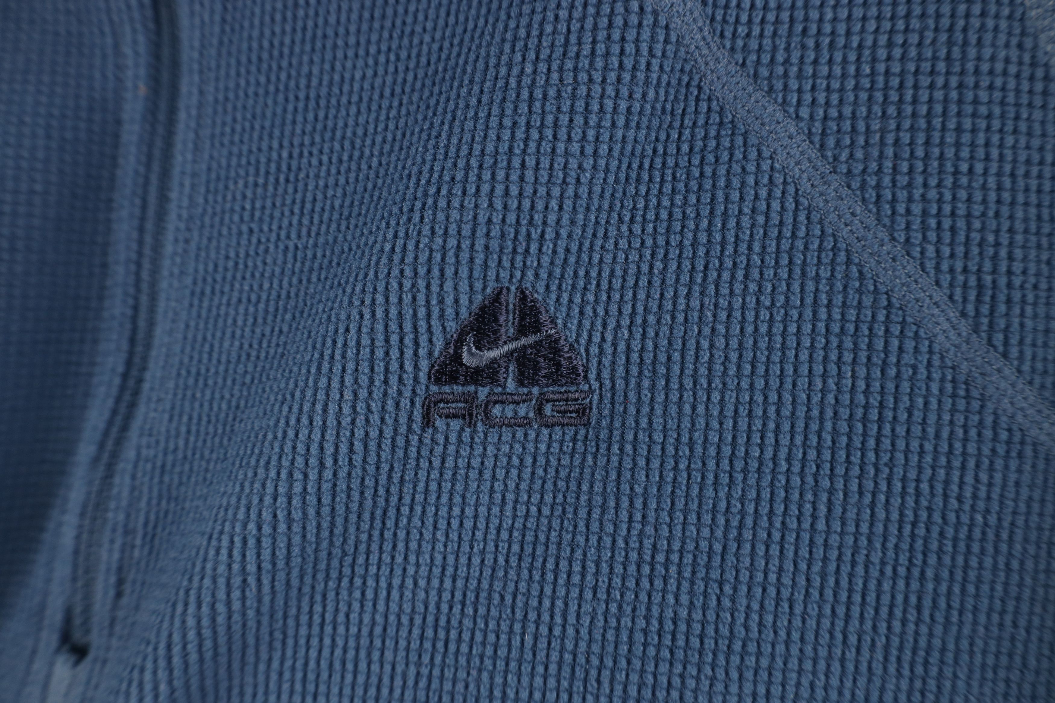 Nike × Vintage Vintage Nike ACG Mini Swoosh Thermal Fleece Half Zip Sweater Size US M / EU 48-50 / 2 - 4 Thumbnail