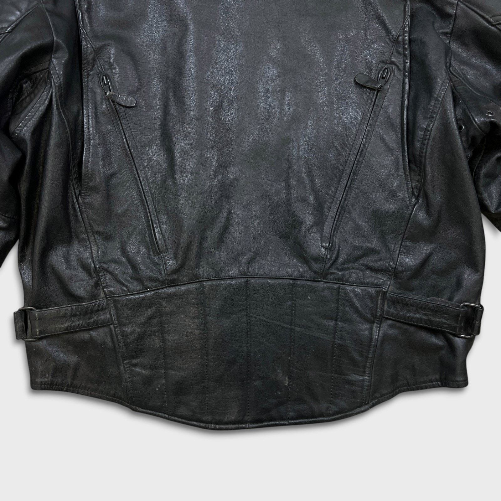 Vintage Vintage Leather Jacket XL Moto Biker Multi Zipper Bomber Y2K Size US XL / EU 56 / 4 - 9 Thumbnail