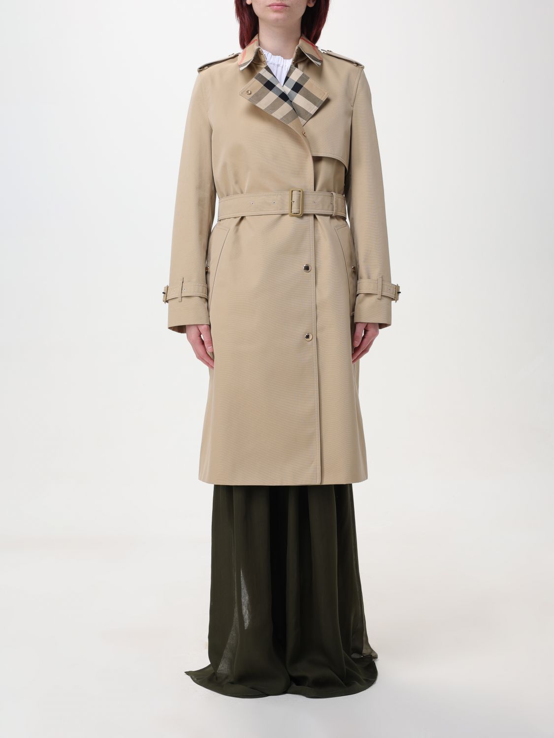 image of Burberry Trench Coat Woman Honey, Women's (Size XL)