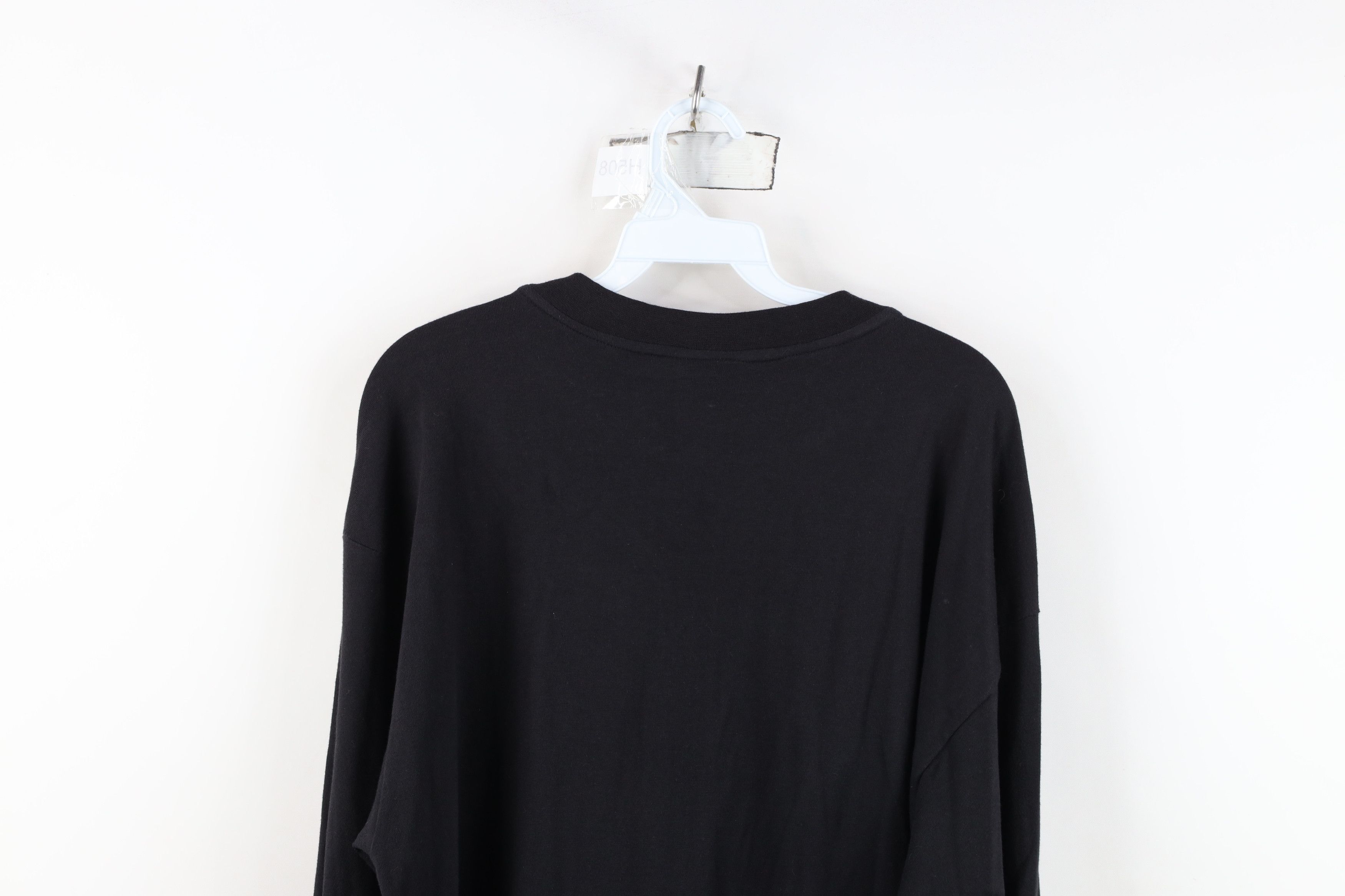 Vintage Vintage 90s Streetwear Long Sleeve Henley T-Shirt Black Size US M / EU 48-50 / 2 - 10 Thumbnail