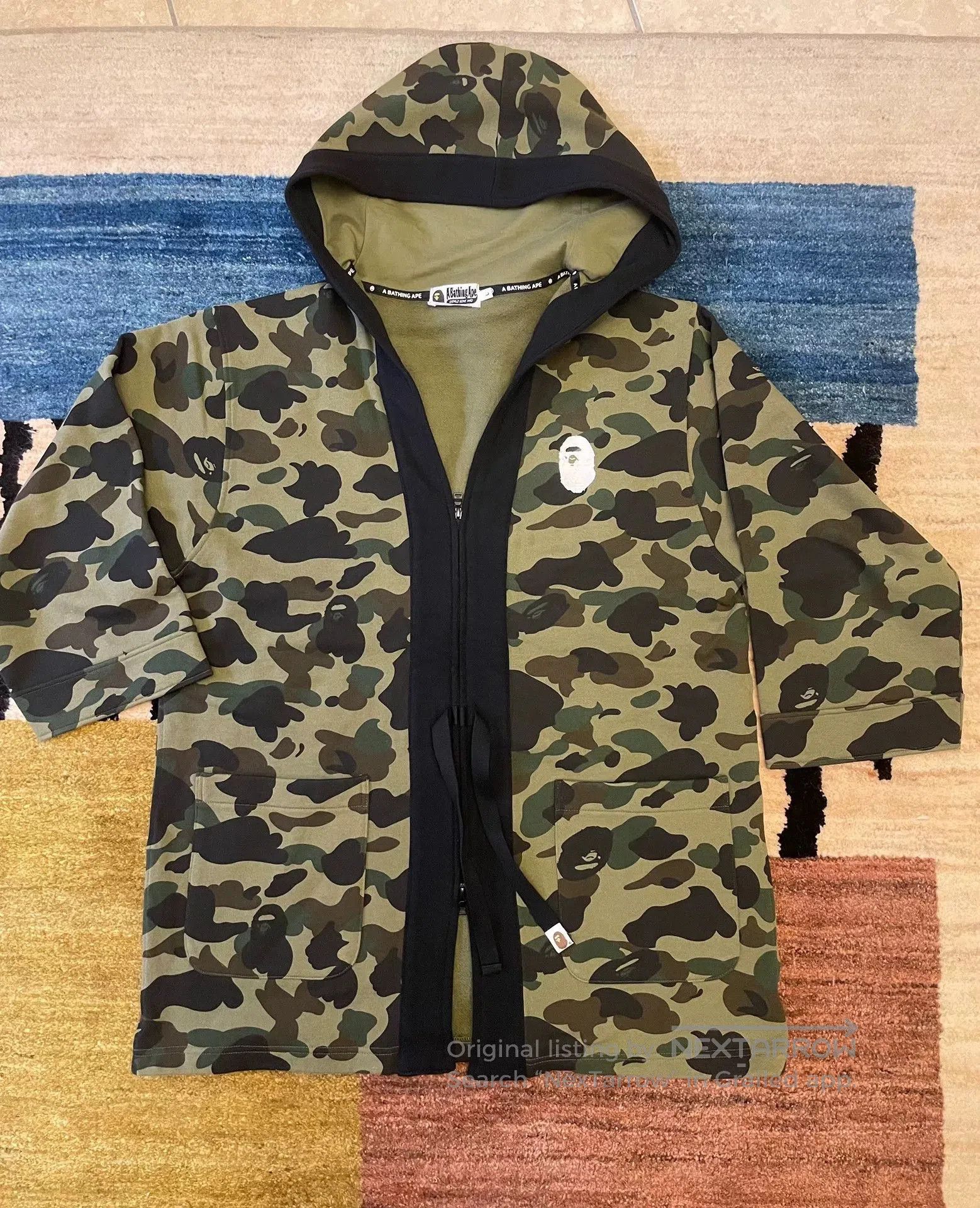 Bape Bape Classic Green Camo Robe Coat. Size US L / EU 52-54 / 3 - 2 Thumbnail