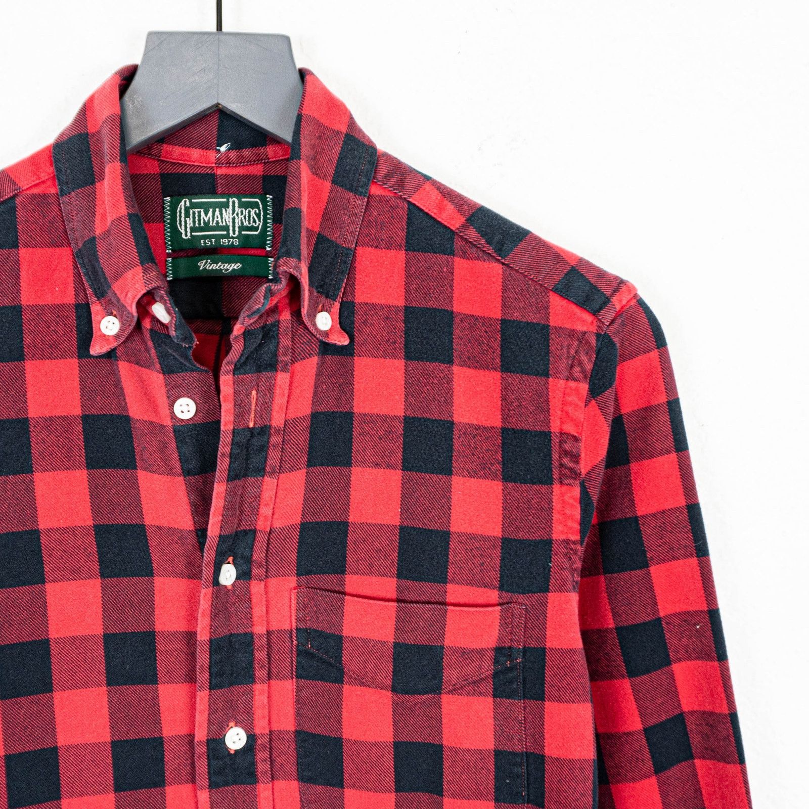 Gitman Bros. Gitman Bros Vintage Red Buffalo Plaid Flannel Shirt Small Size US S / EU 44-46 / 1 - 3 Thumbnail