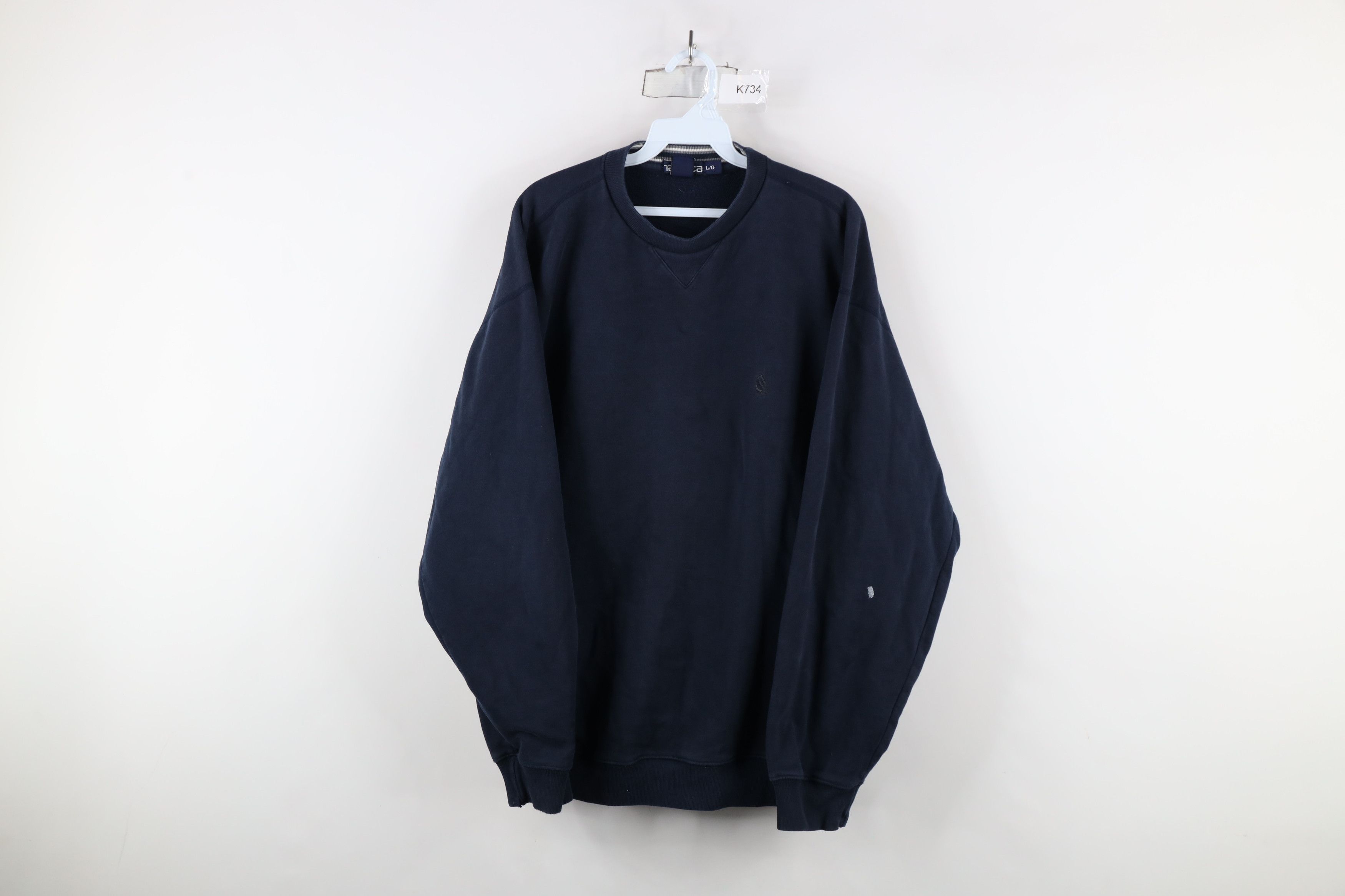 Nautica × Vintage Vintage 90s Nautica Sailboat Crewneck Sweatshirt Navy Blue Size US L / EU 52-54 / 3 - 1 Thumbnail