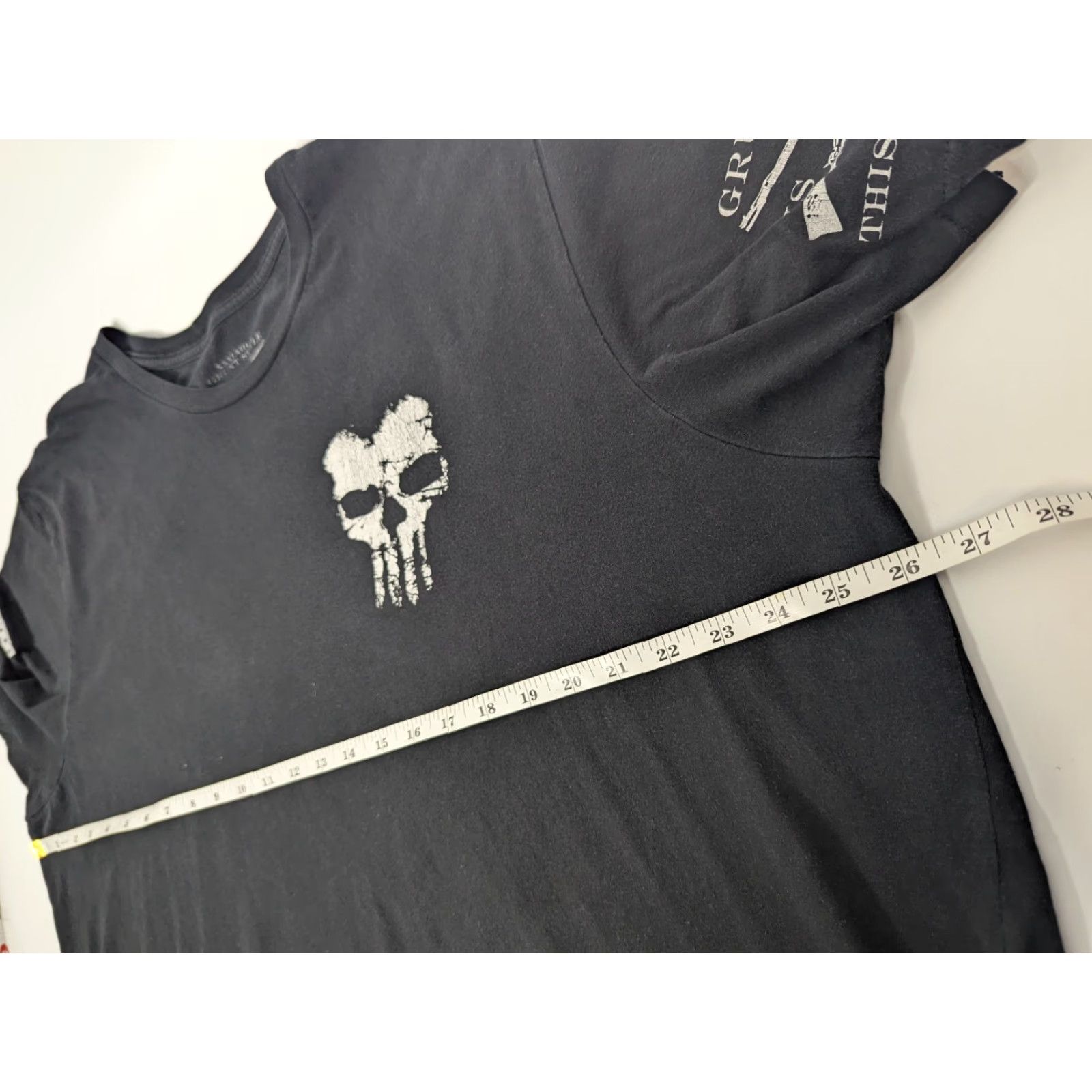 Vintage Grunt Style Ride it Like You Stole It Graphic T-Shirt Skull Punisher 3XL Black Cotton Blend Polyester Blend Crew Neck Short Sleeve Mens Big & Tall Size US XXL / EU 58 / 5 - 7 Thumbnail