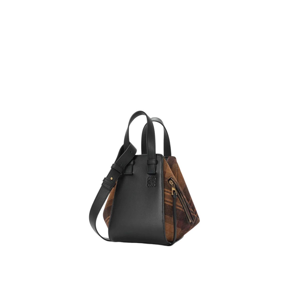 LOEWE Compact Hammock $3650 Tan/BlackTop Handle Bag New & Au