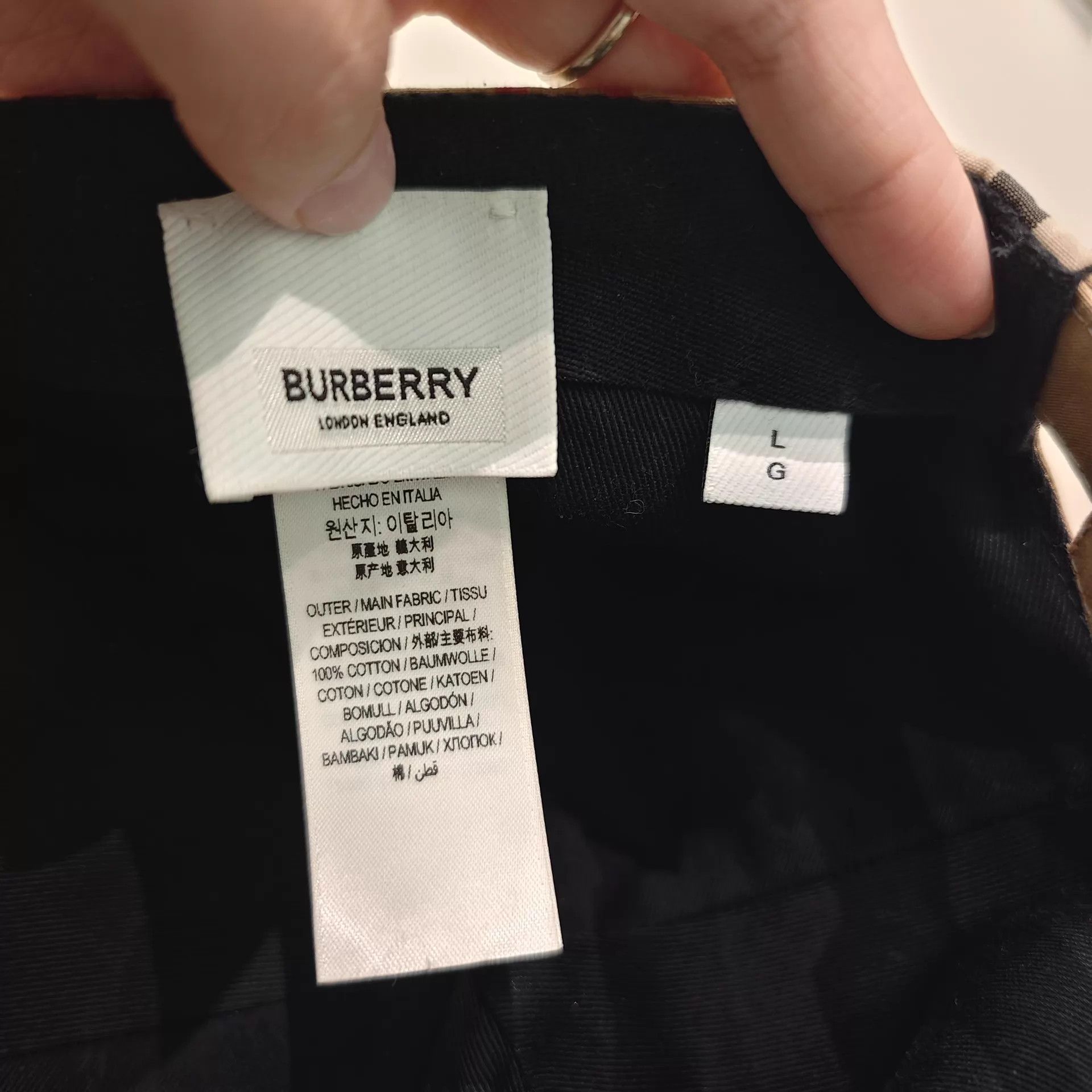 Burberry Burberry check baseball cap 99% new L Size ONE SIZE - 3 Thumbnail