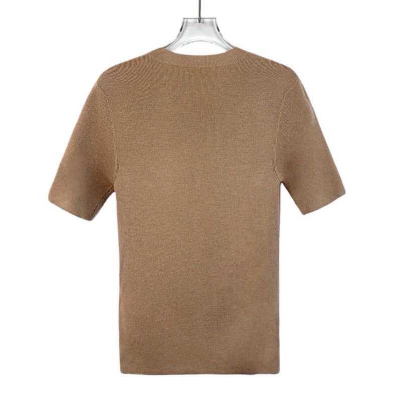 Fendi FENDI Brown Logo Embroidered Wool Crew Neck Short Sleeve K Size XS / US 0-2 / IT 36-38 - 2 Thumbnail