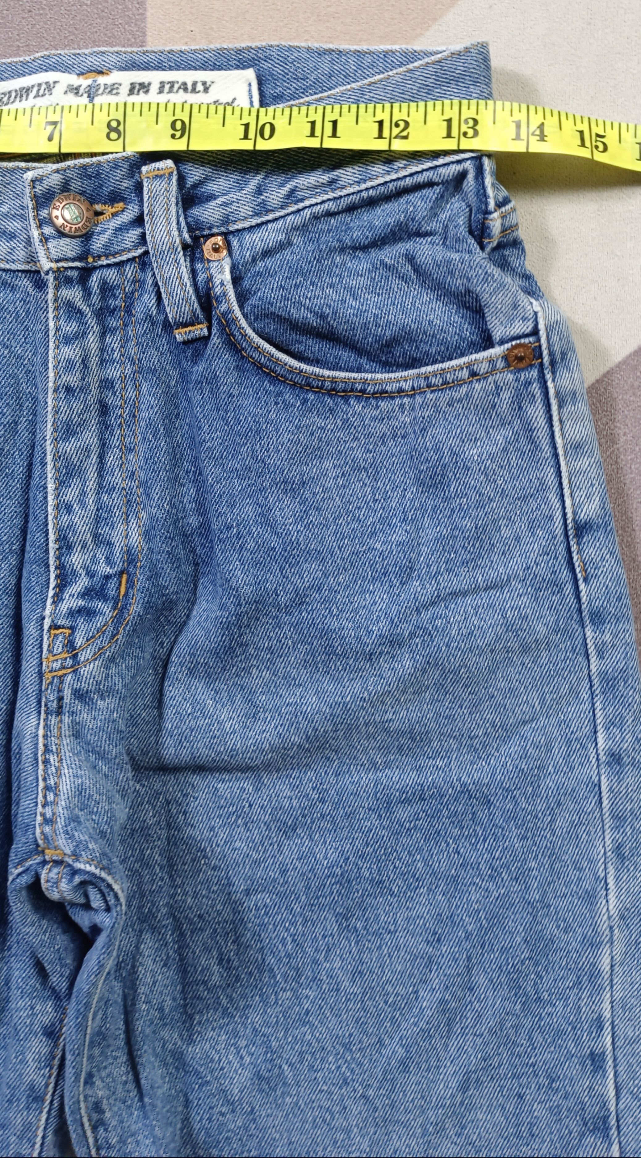 Edwin × Vintage Vintage💥 EDWIN made in Italy Distressed Jeans Size US 27 - 25 Thumbnail