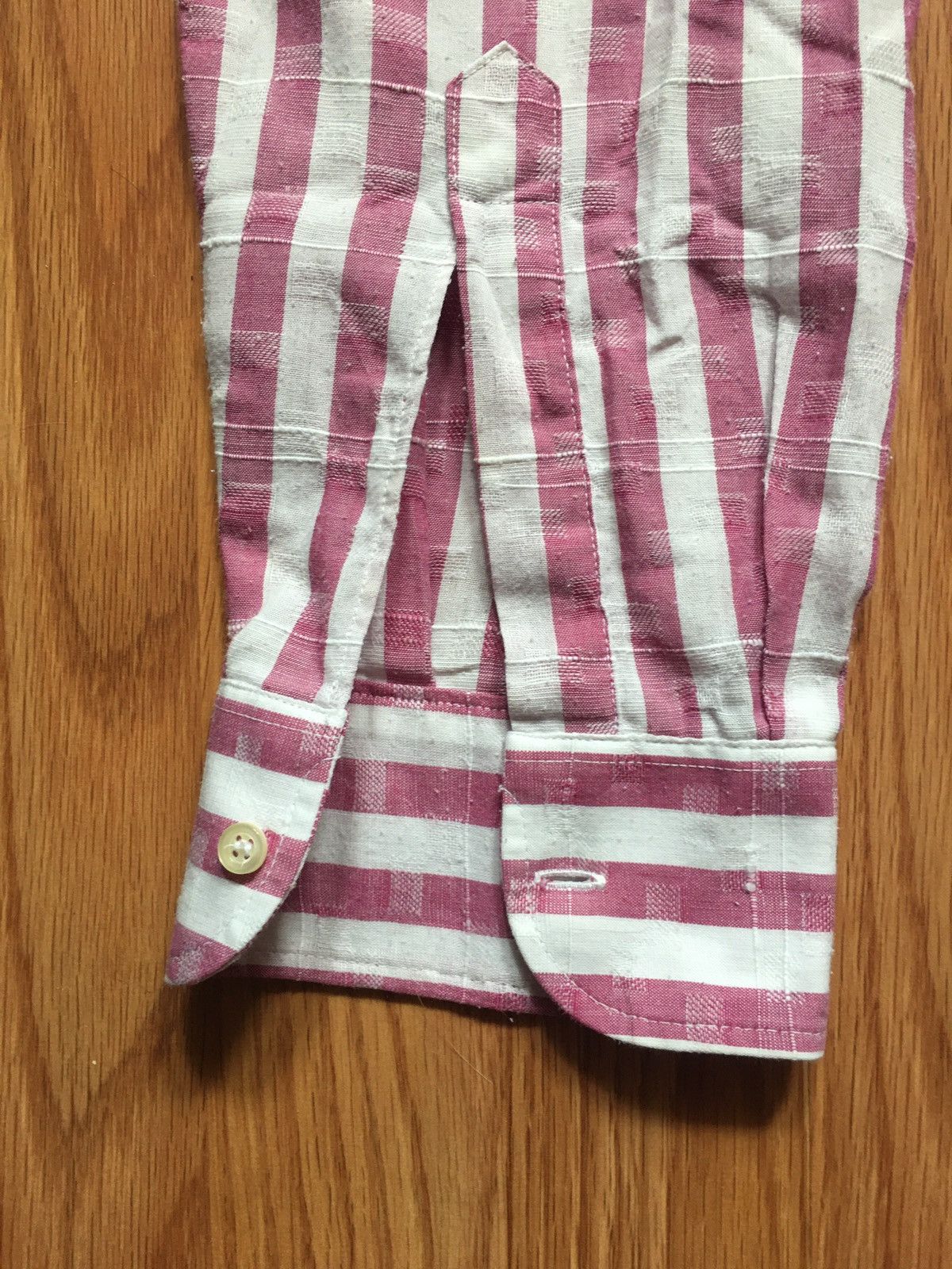 Burberry × Vintage Burberry’s London Pink Striped Mens Shirt Size 41 / 16 Size US L / EU 52-54 / 3 - 6 Thumbnail