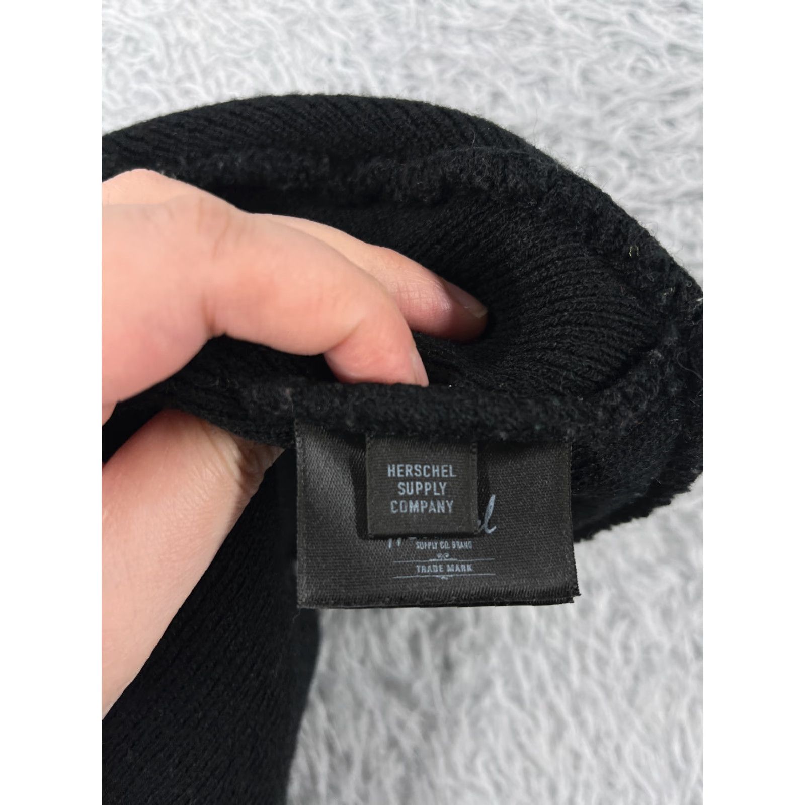 Herschel Supply Co. Beanie Adult One Size Black Knit 100% Acrylic Snow Ski