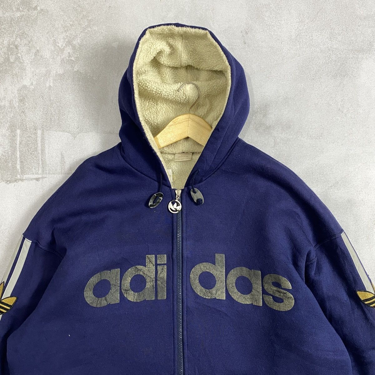 Adidas Vintage 90’s Hiphop Adidas Ziphoodie Size US M / EU 48-50 / 2 - 3 Thumbnail