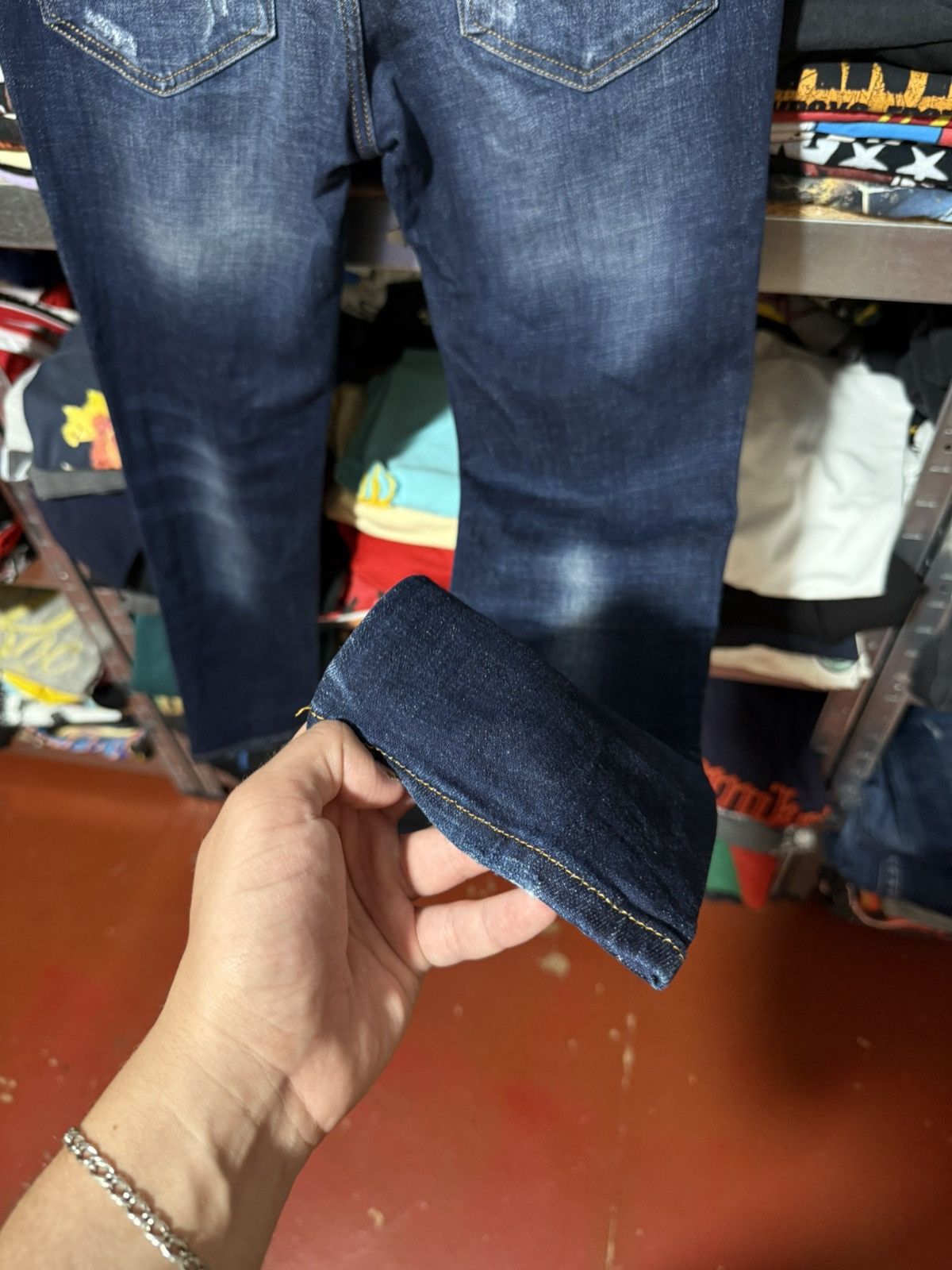 Dsquared2 Rare Luxury Dsquared2 Distressed Denim Navy Jeans Y2K Hype Size US 32 / EU 48 - 11 Thumbnail