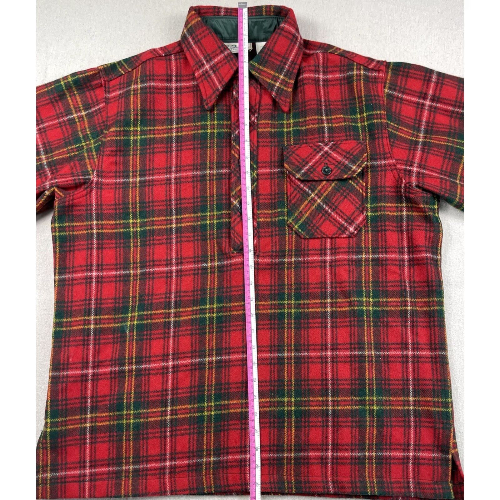 Vintage VINTAGE LL BEAN Wool Trapper Pullover Jacket Mens Sz L Plaid Chore Barn USA Rare Wool Blend 85/15 Button Pockets 100% USA Made Mens Size US L / EU 52-54 / 3 - 6 Thumbnail