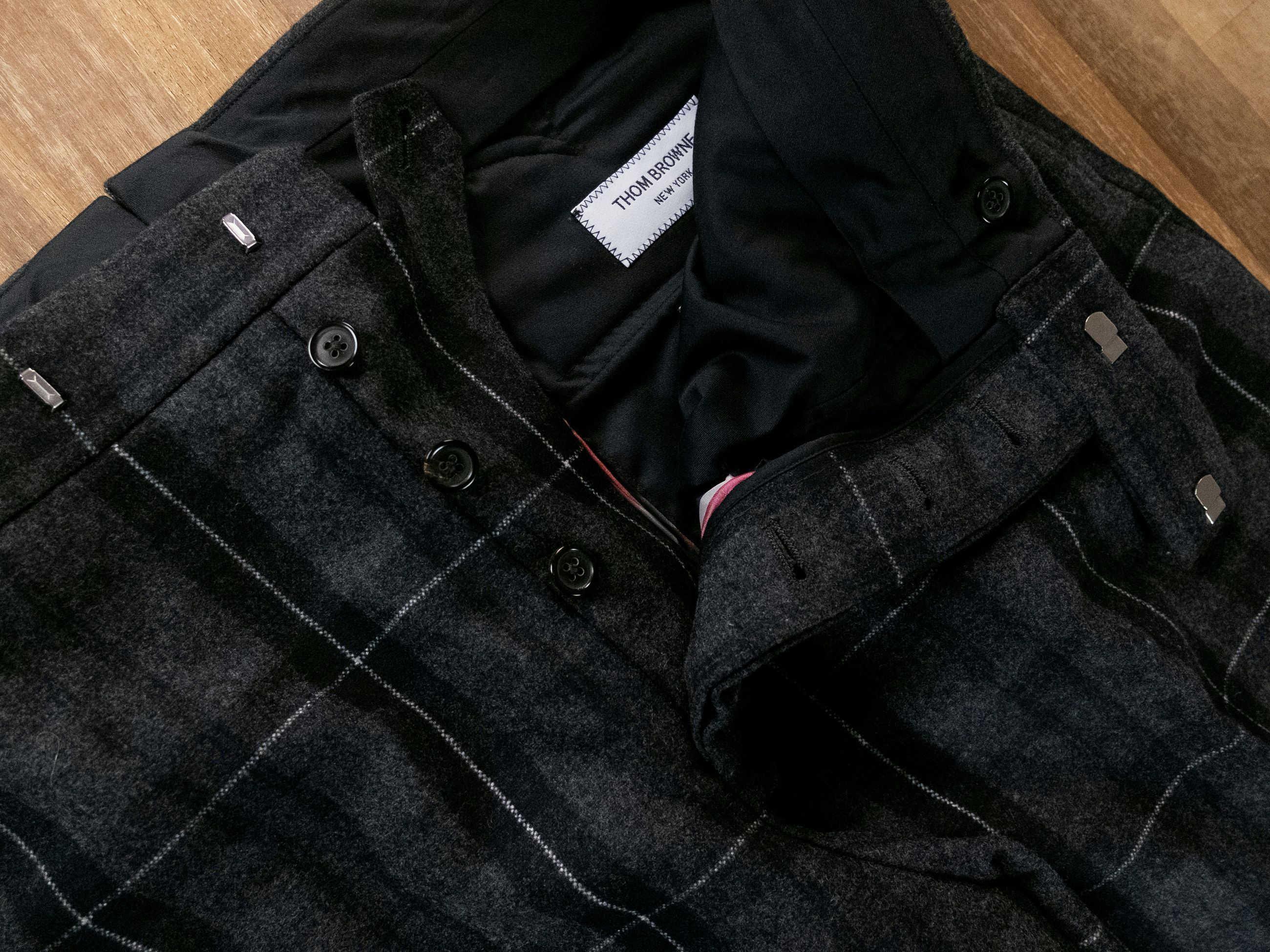 Thom Browne THOM BROWNE gray tartan wool cashmere pants Size 4 Size US 36 / EU 52 - 3 Thumbnail