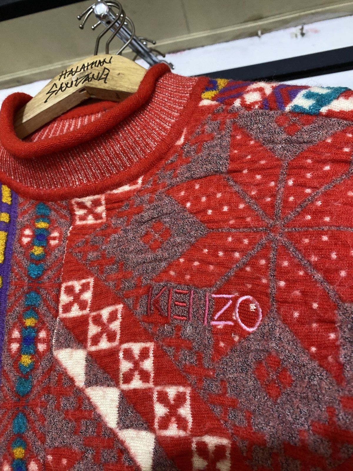 Kenzo × Vintage Vintage Kenzo Patchwork Knitwear Size M / US 6-8 / IT 42-44 - 6 Thumbnail