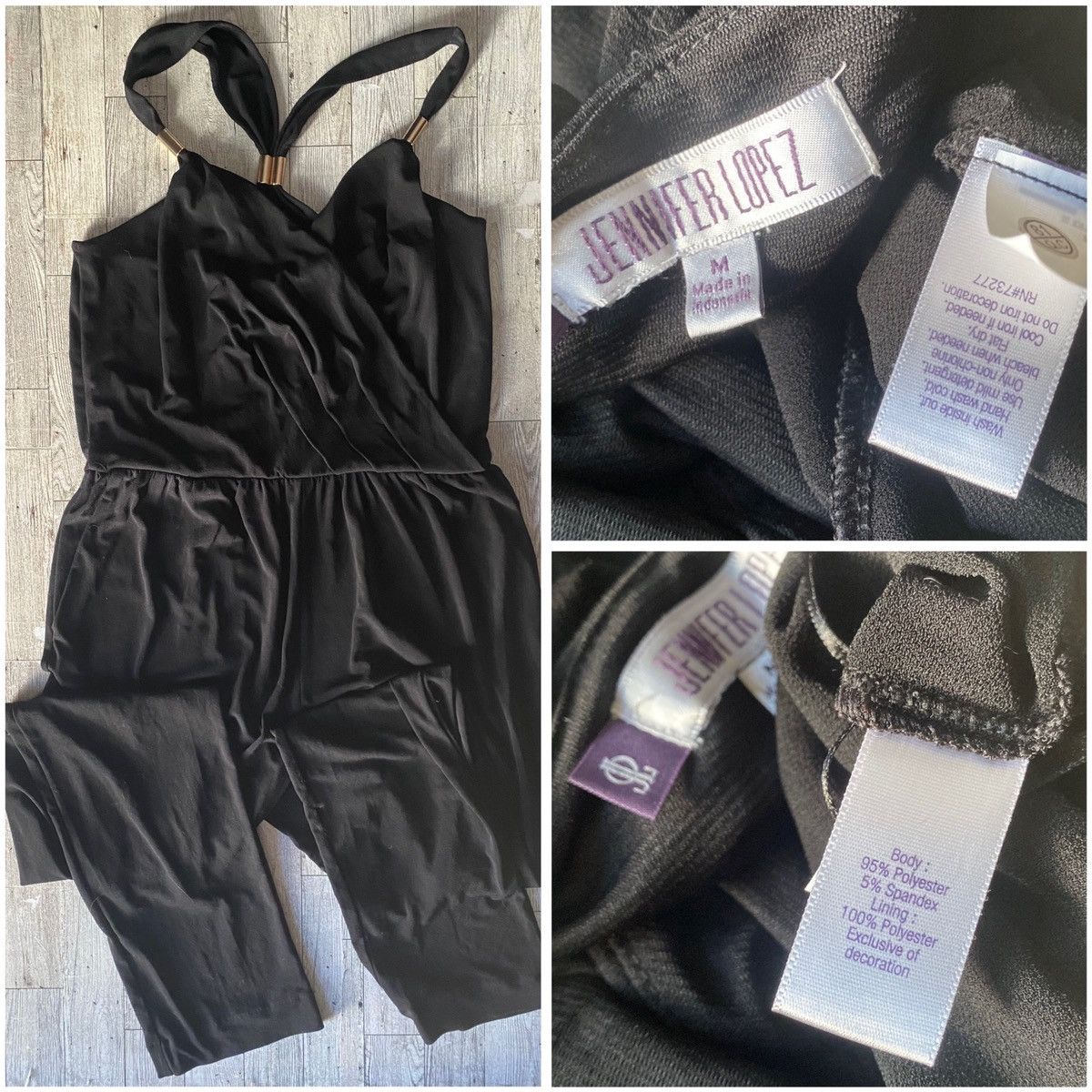 Jennifer Lopez JLO, Solid Racerback, Full Length, Sleeveless Jumpsuit Size 28" / US 6 / IT 42 - 8 Thumbnail