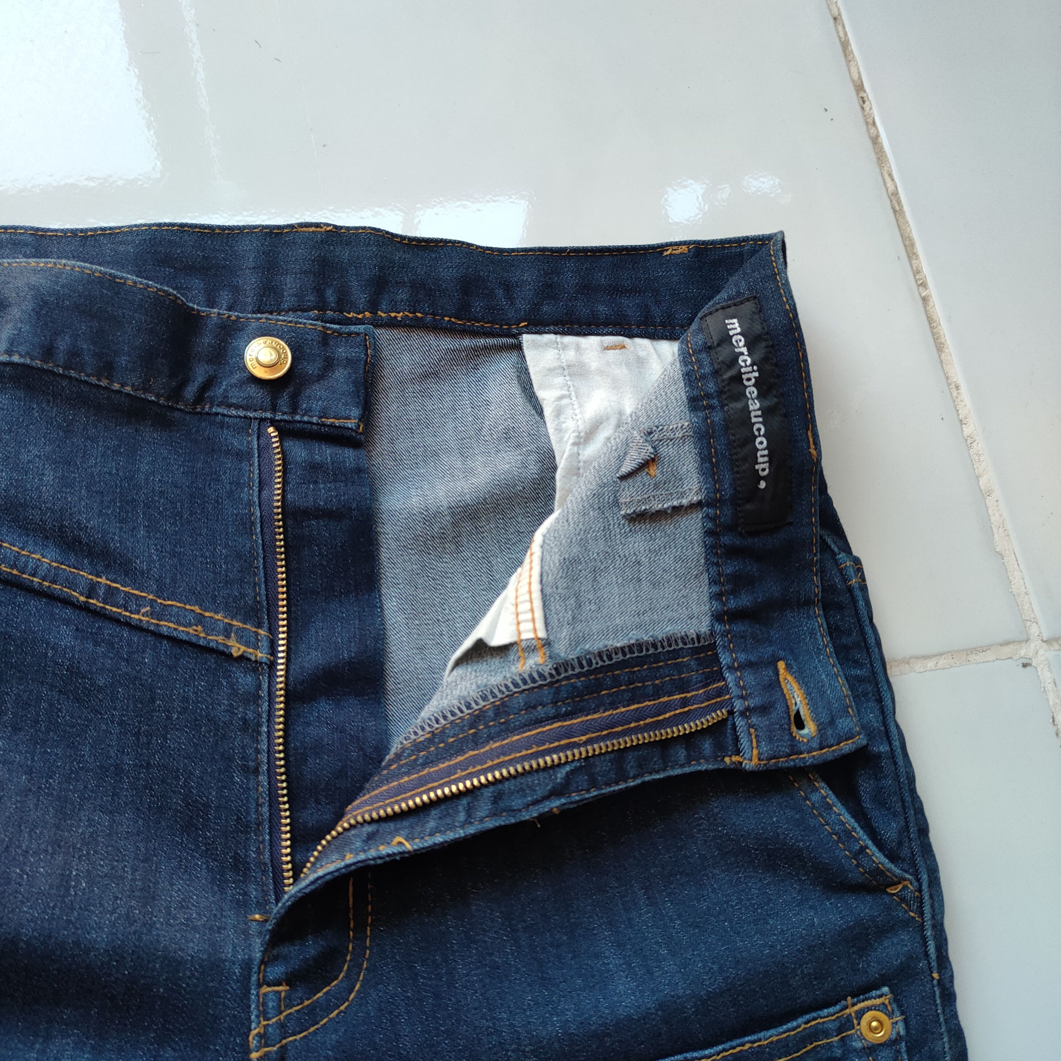 mercibeaucoup ISSEY MIYAKE DENIM SKINNY BUSH PANTS Size US 30 / EU 46 - 5 Thumbnail