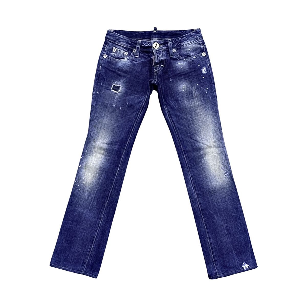 Dsquared2 Dqsuared2 Washed Patchwork Distressed Paint Splatter Jeans Size 28" / US 6 / IT 42 - 1 Thumbnail