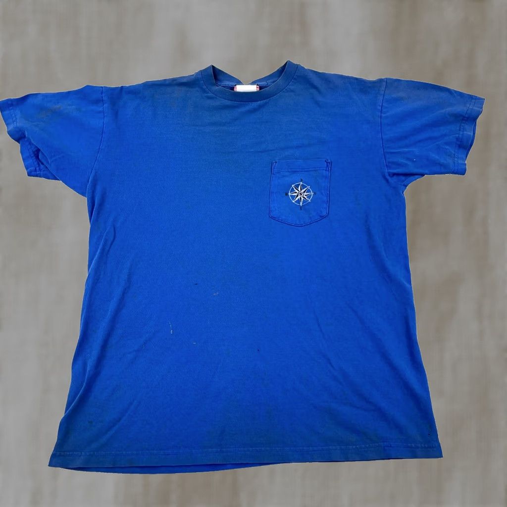 Marlboro VINTAGE Marlboro Shirt Men XL Blue Adventure Team Skiing Thrashed Grunge Pocket Shirt Size US XL / EU 56 / 4 - 1 Thumbnail