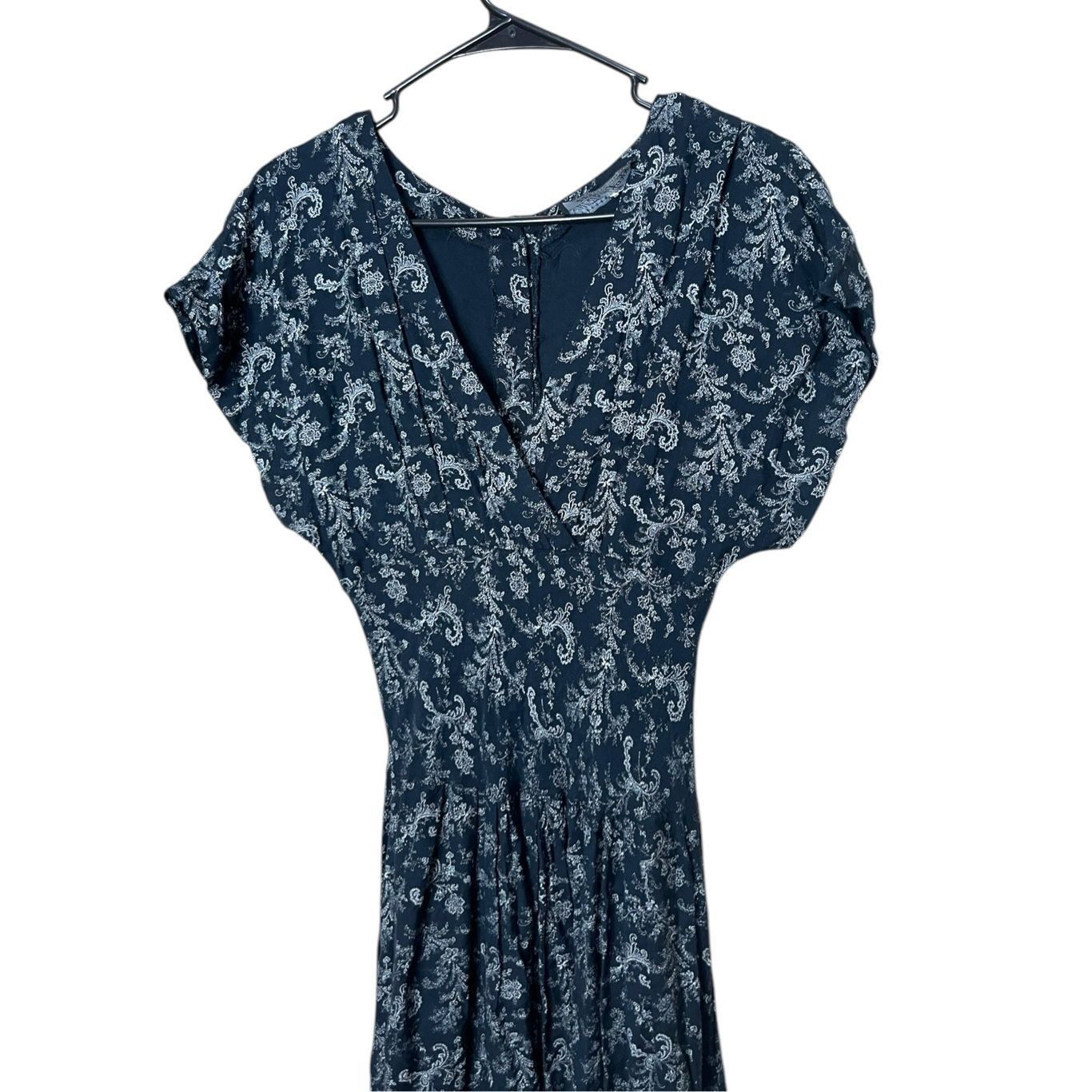 Other Vintage All That Jazz 90s Black Floral Print Maxi Dress Size Size XS / US 0-2 / IT 36-38 - 2 Thumbnail