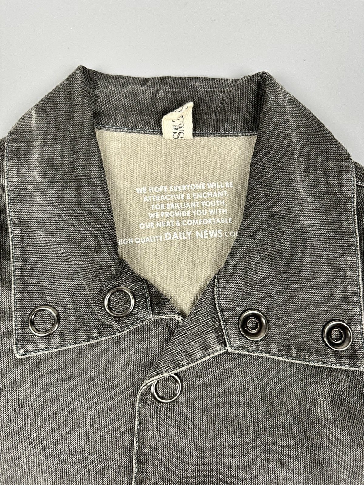 Japanese Brand Japanese Daily News Whiskered Denim Jacket Size US M / EU 48-50 / 2 - 6 Thumbnail