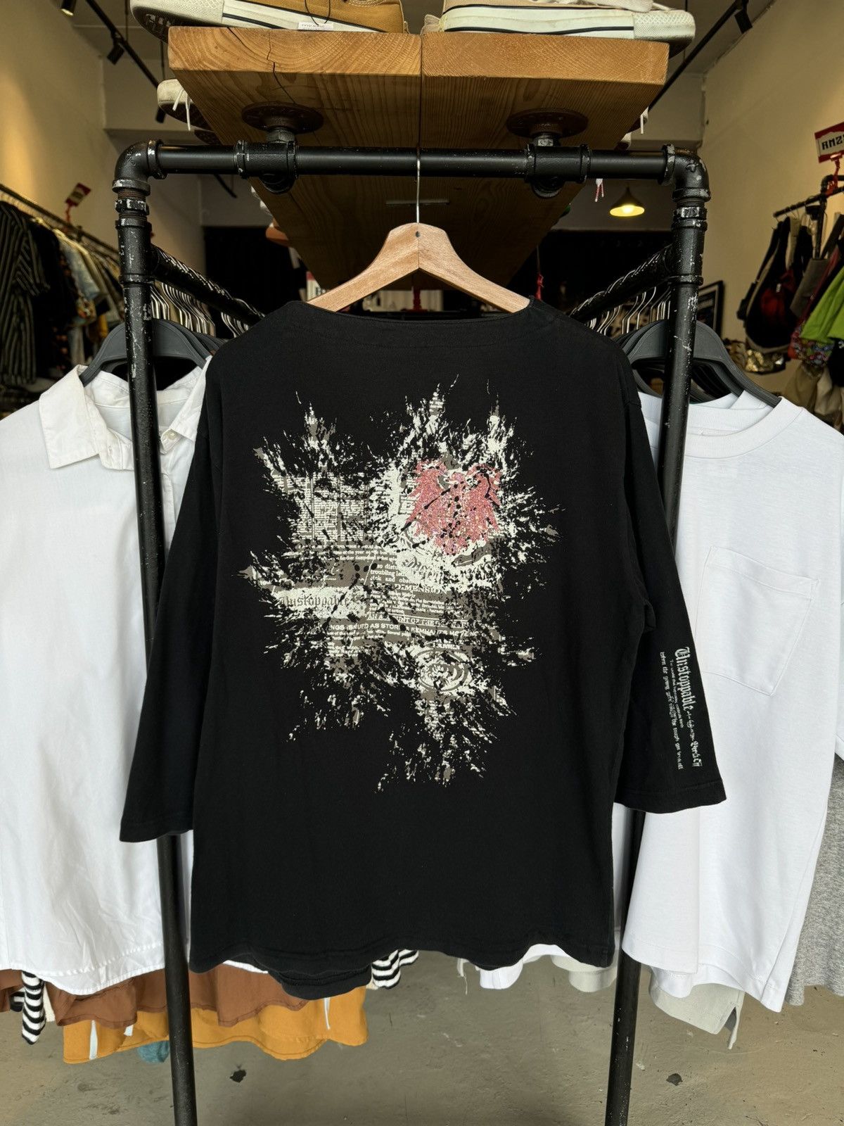 Japanese Brand Vintage Y2K Break Off Skin Punk Riot Poem 3Q Tees Size US XL / EU 56 / 4 - 4 Thumbnail