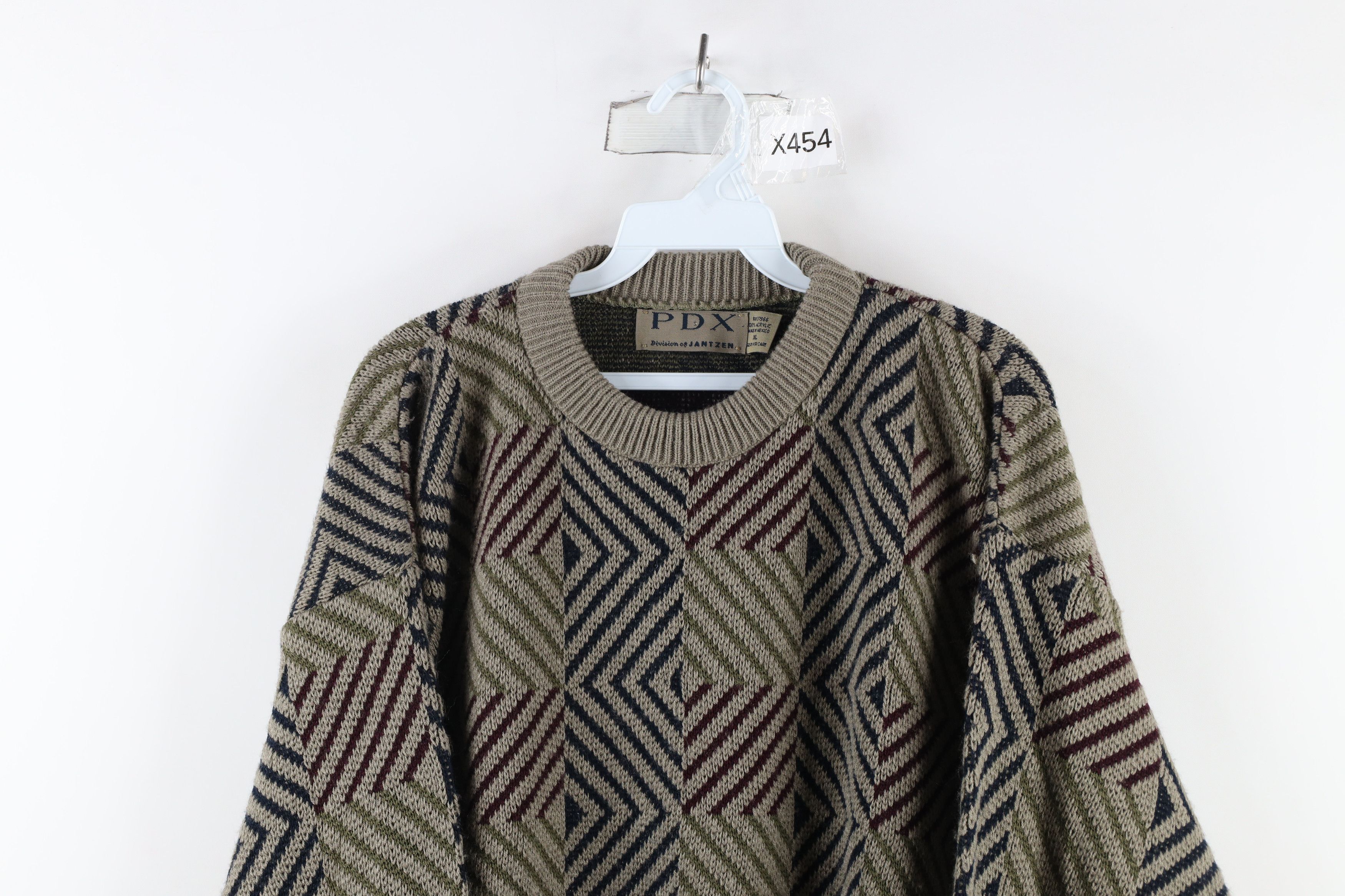 Vintage Vintage 90s Coogi Style Checkered Knit Cosby Dad Sweater Size US XL / EU 56 / 4 - 2 Thumbnail