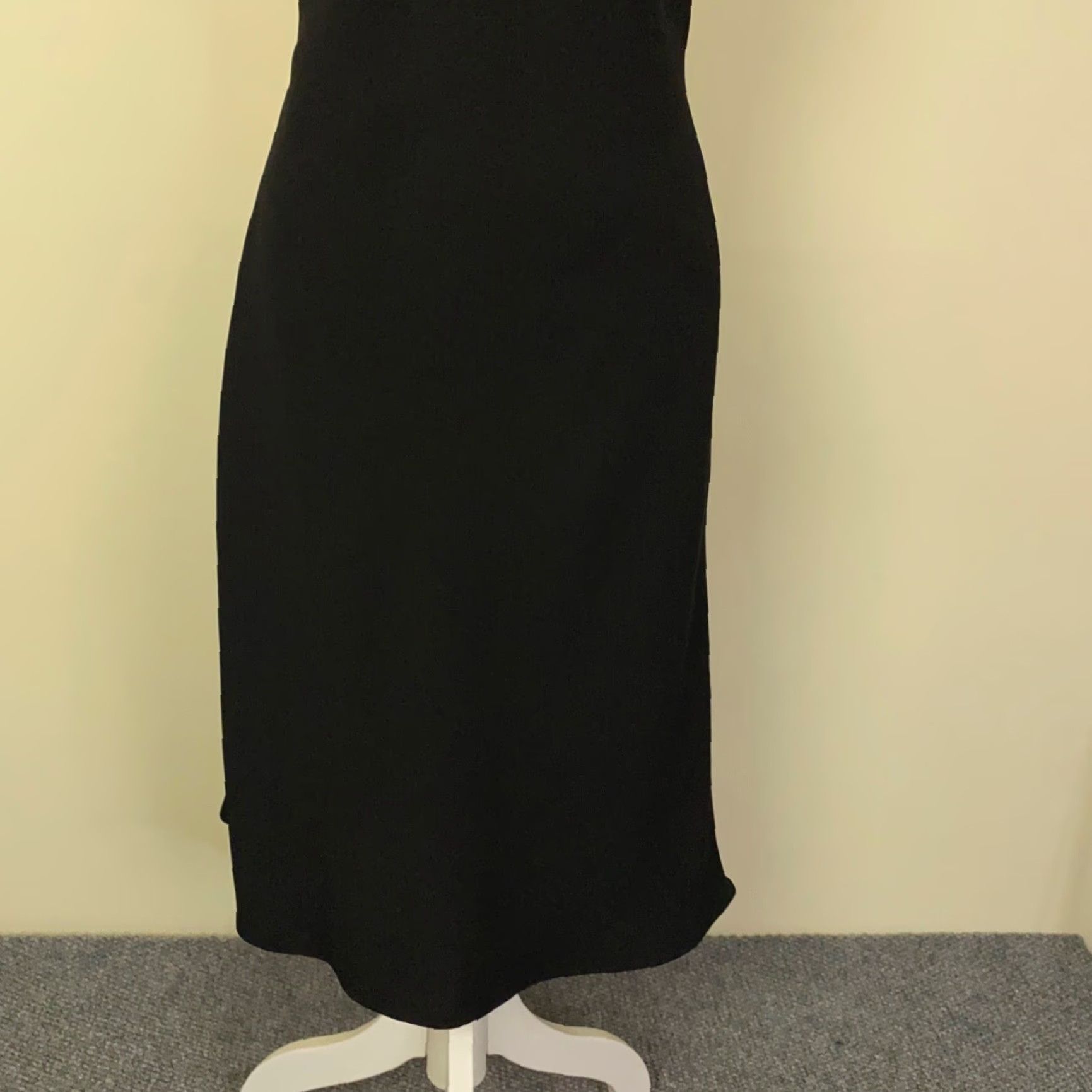 Vintage Leslie Fay Dress Womens Size 10 Black Sleeveless Beaded Fit Flare Above Knee Size L / US 10 / IT 46 - 4 Thumbnail