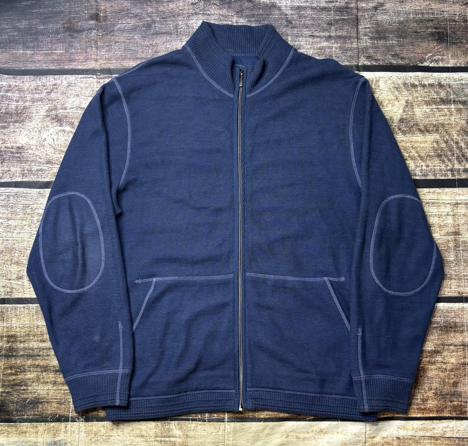Tommy Bahama Tommy Bahama Sweater Mens Large Full Zip Elbow Patch Cotton Size US L / EU 52-54 / 3 - 1 Thumbnail