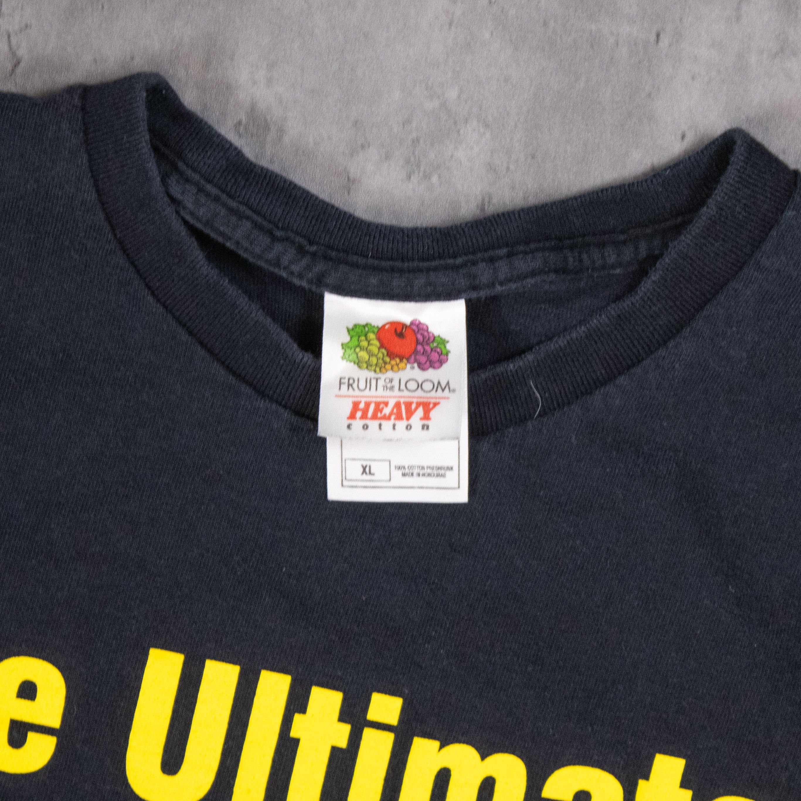 Fruit Of The Loom × Vintage Y2K 2000's Al Capone The Ultimate Steak Out Black T-Shirt Size US L / EU 52-54 / 3 - 7 Thumbnail