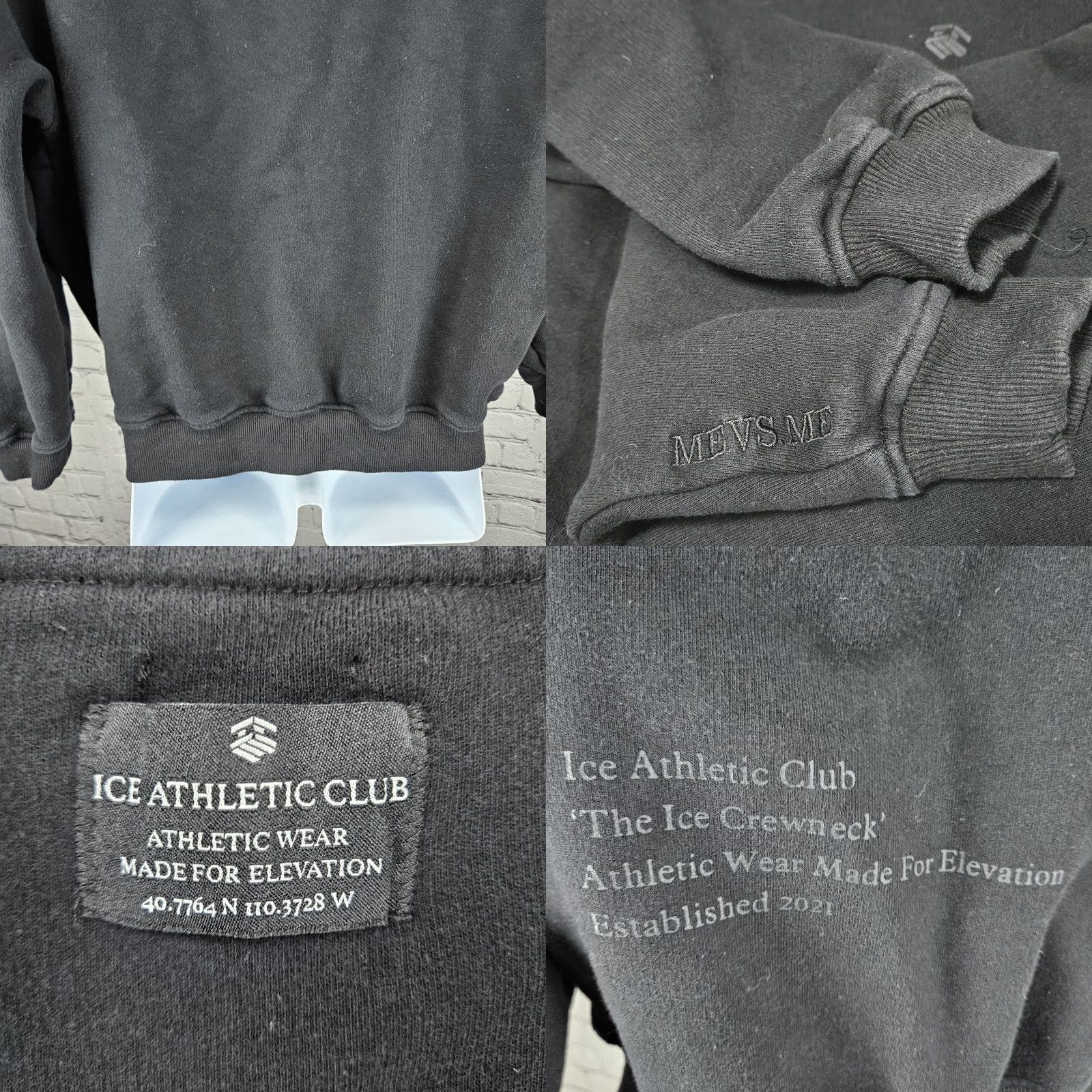 Vintage Ice Athletic Club Sweatshirt Black 100% Cotton Crewneck Logo Pullover Large L Mens Size US L / EU 52-54 / 3 - 8 Thumbnail