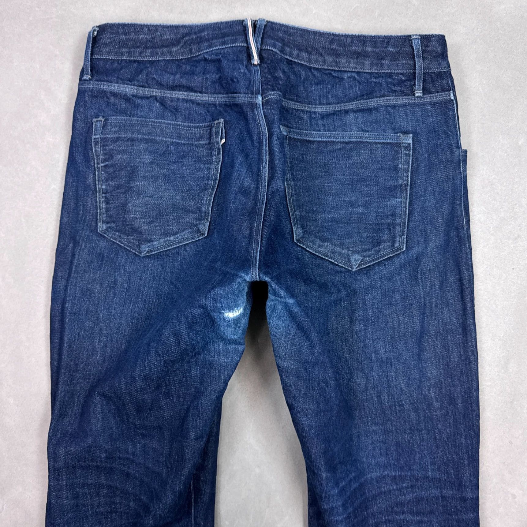 Levi's VINTAGE Levi's 3x1 Jeans Mens 34x34 Denim Dark Selvedge 5-Pocket Distressed 34 in Inseam Mens Regular Dark Wash Jeans Size US 34 / EU 50 - 6 Thumbnail