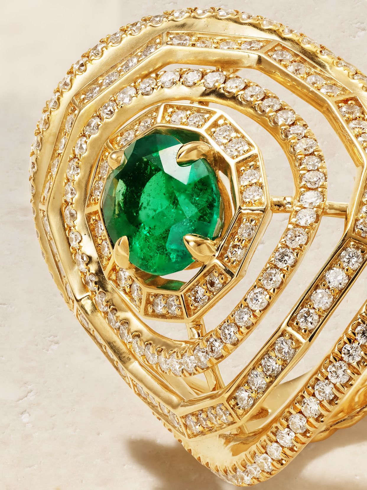 David Yurman oc11z0625 Size:12/ Ring 18k Yellow Gold Full Pave Diamonds Size ONE SIZE - 4 Thumbnail
