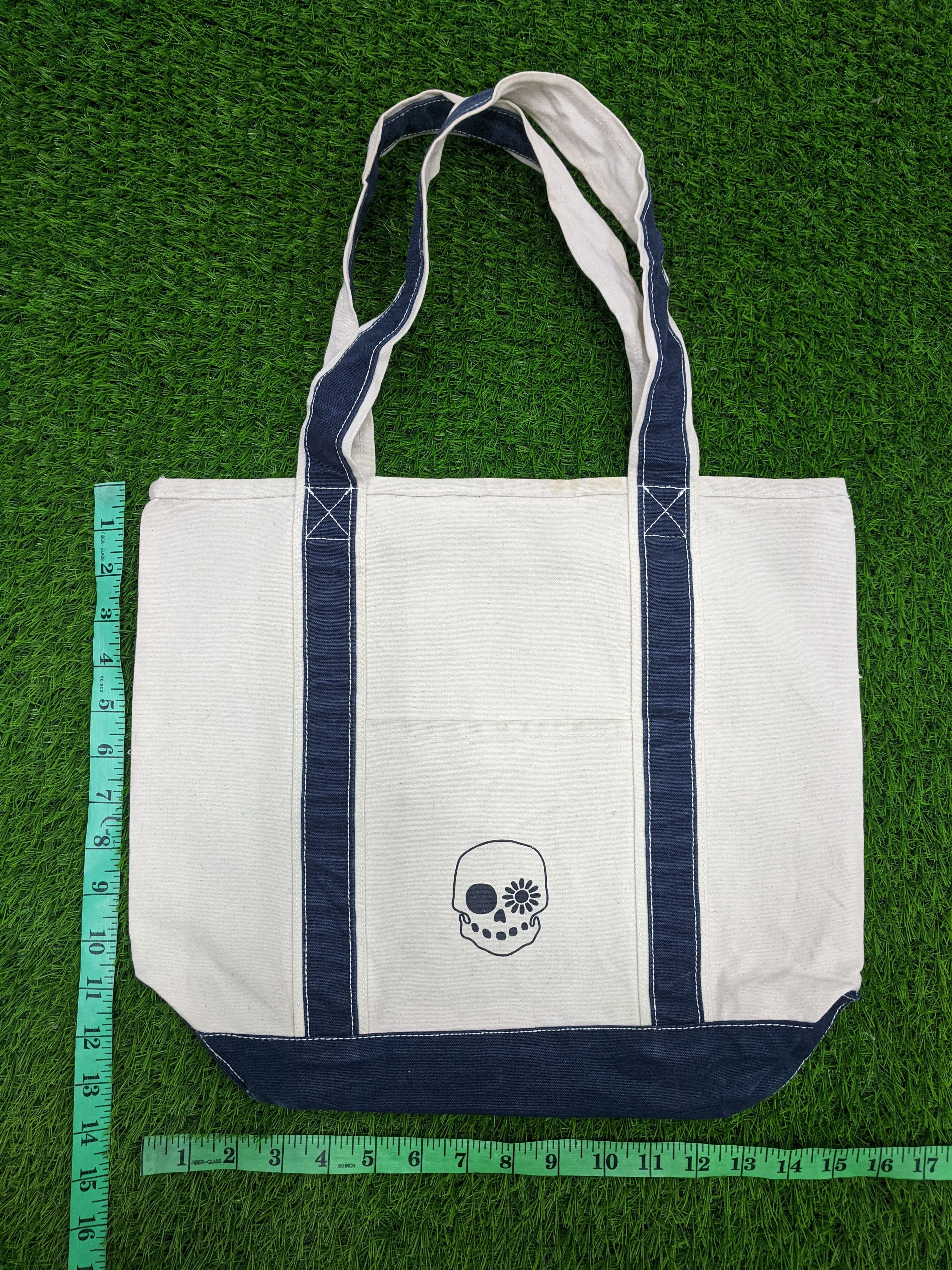 Japanese Brand Vintage Japanese Style Skulls Totebag BG0022 Size ONE SIZE - 4 Thumbnail