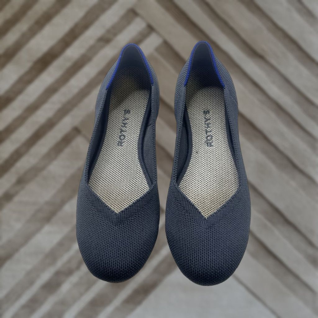 Rothy's Rothy's Flat Ballet Blue Womens 7 Round Toe Shoes Size US 7 / IT 37 - 1 Thumbnail