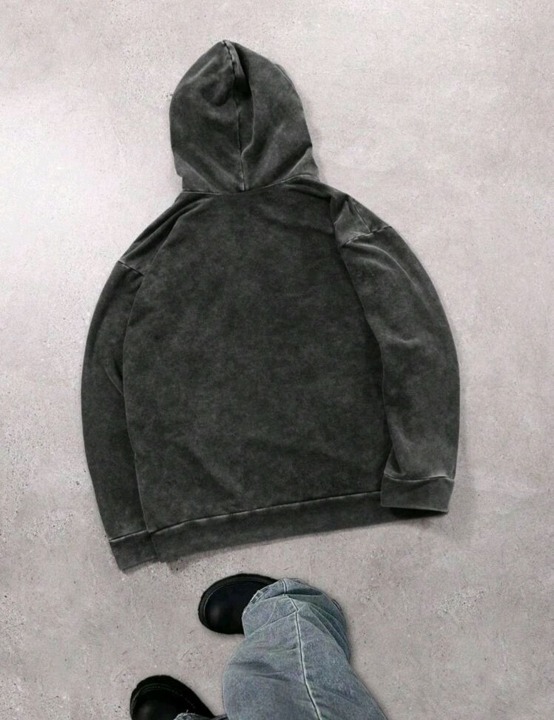 Japanese Brand Vintage Washed Creative Pocket Print Hoodie sh Size US XXL / EU 58 / 5 - 2 Thumbnail