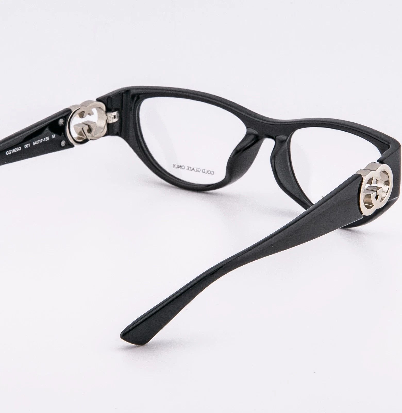 Gucci GUCCI GG1825O 1825 Black Silver Logo Unisex Eyeglasses 001 Size ONE SIZE - 3 Thumbnail