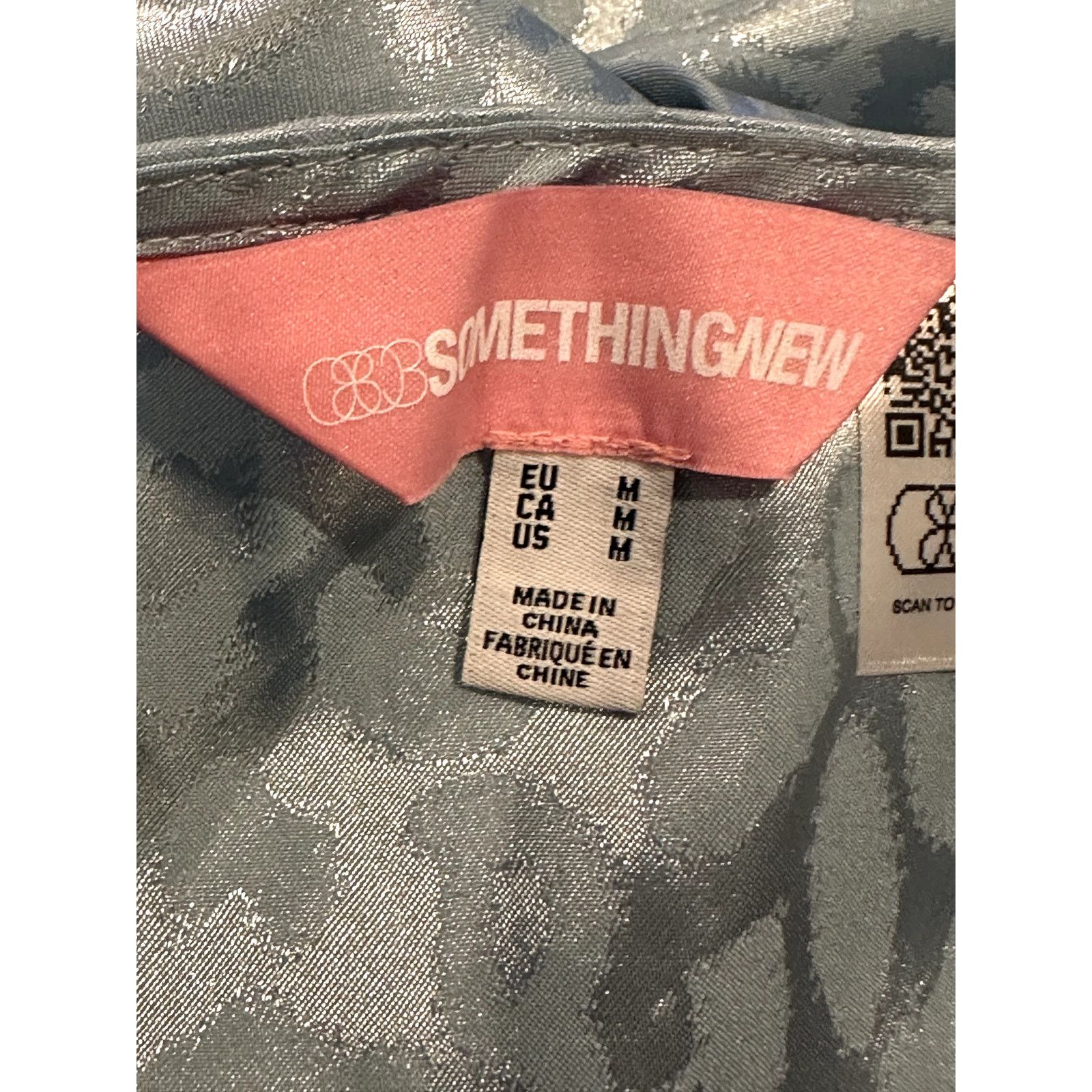 Other Something New Women's Mia Leopard Print Satin Blue Skirt M Size 31" - 8 Thumbnail