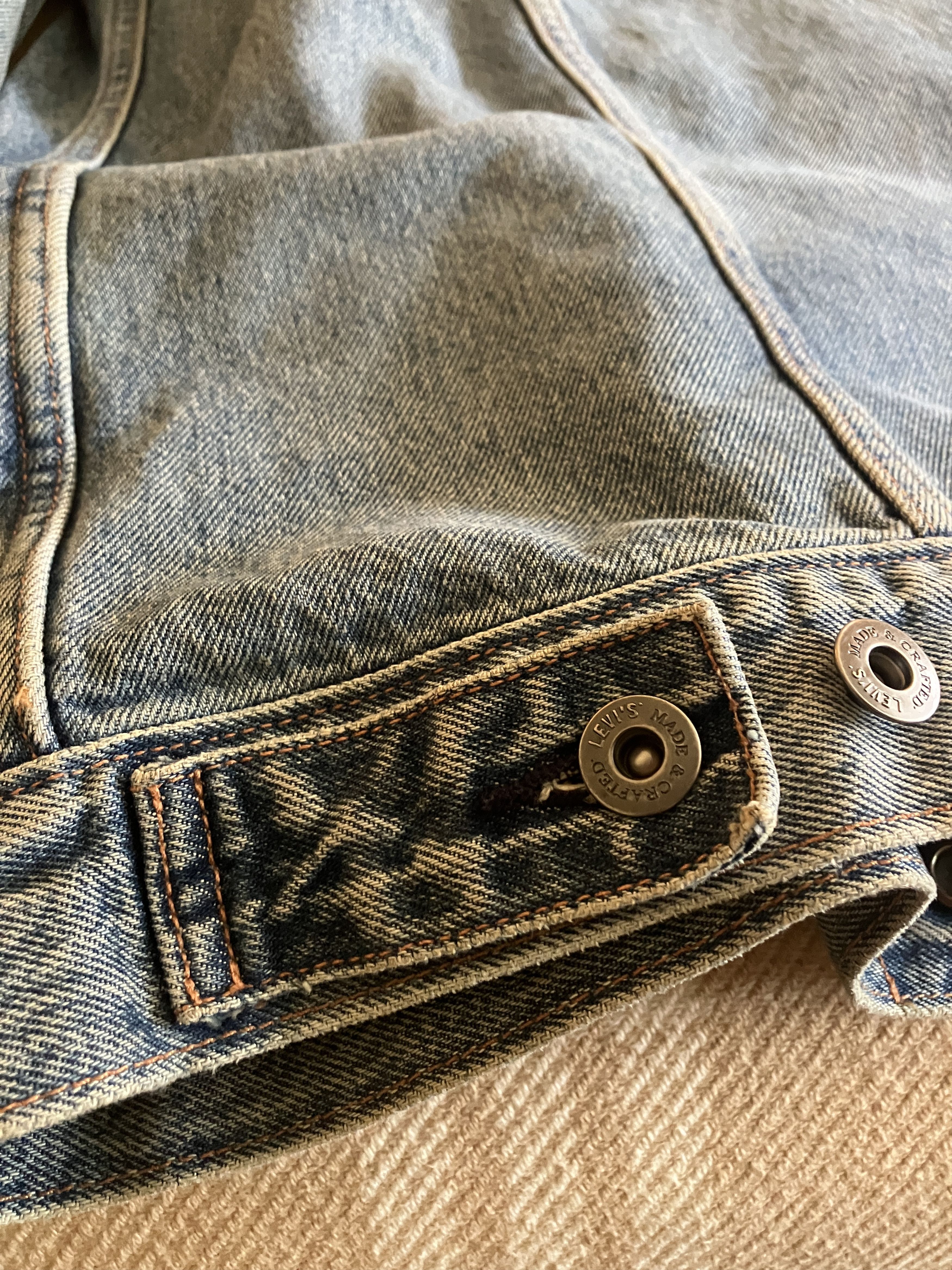 Levi's Made & Crafted Levi's Made & Crafted Pleated Denim Jean Jacket Size US L / EU 52-54 / 3 - 9 Thumbnail