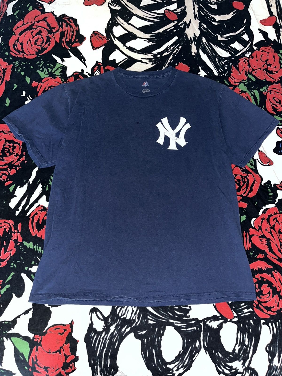 Unsound Rags Crazy Y2K Faded Thrashed ERD Punk Baggy New York Yankees Tee Size US XL / EU 56 / 4 - 1 Thumbnail