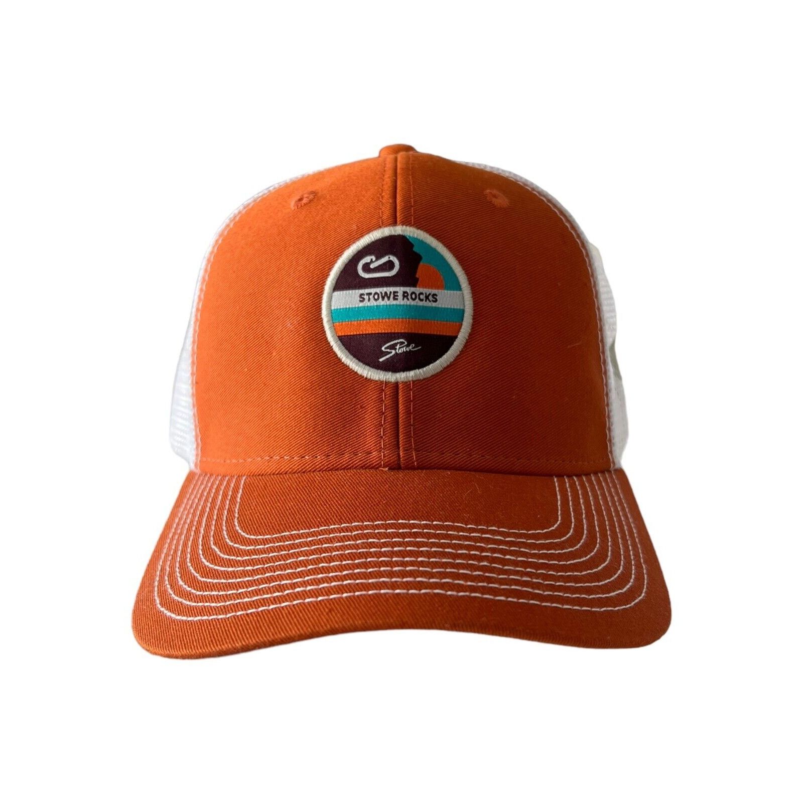 Other Stowe Rocks VT Orange White Snapback Hat New w/ Tags Size ONE SIZE - 1 Thumbnail
