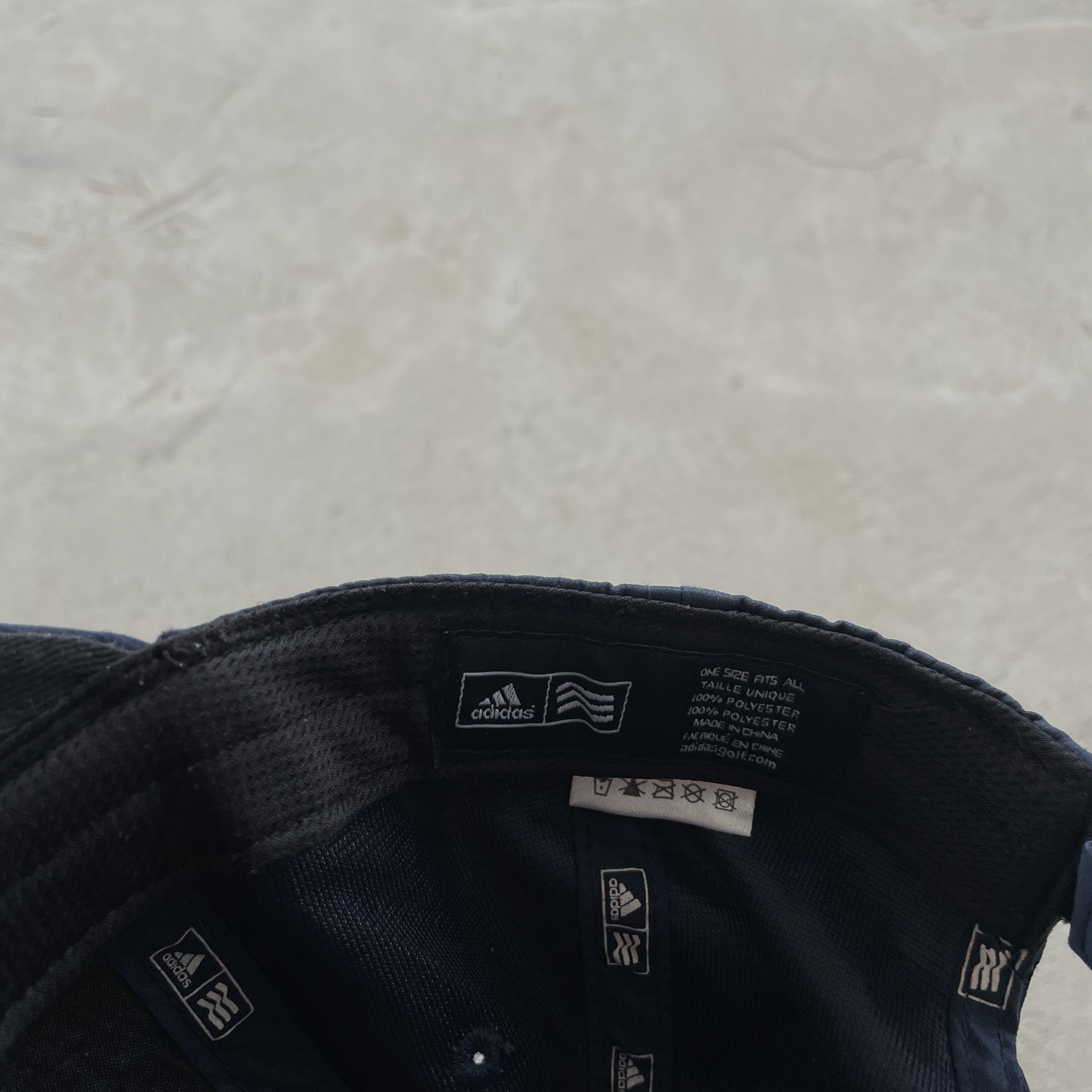 Adidas Vintage Adidas Golf Hat Navy Blue Nylon Performance Cap Tag Size ONE SIZE - 5 Thumbnail