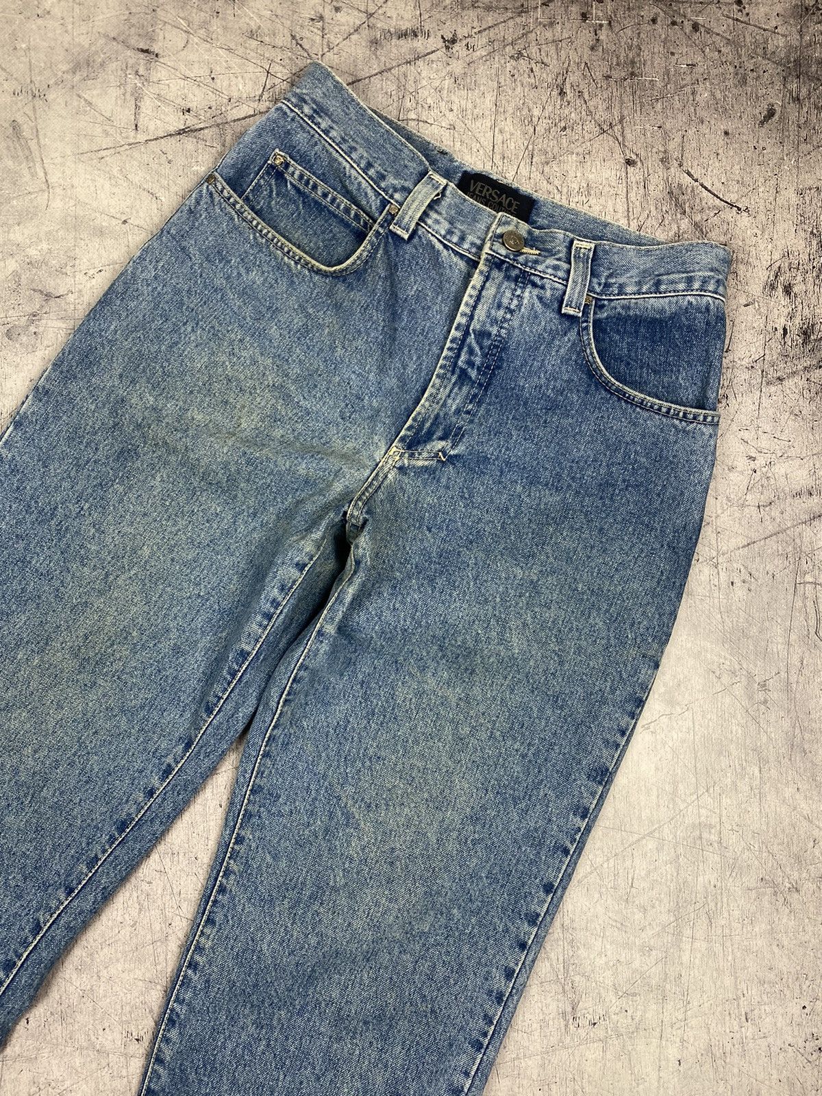 Versace Jeans Couture Vintage 90s Versace Jeans Couture Washed Luxury Denim Jeans Size US 30 / EU 46 - 12 Thumbnail